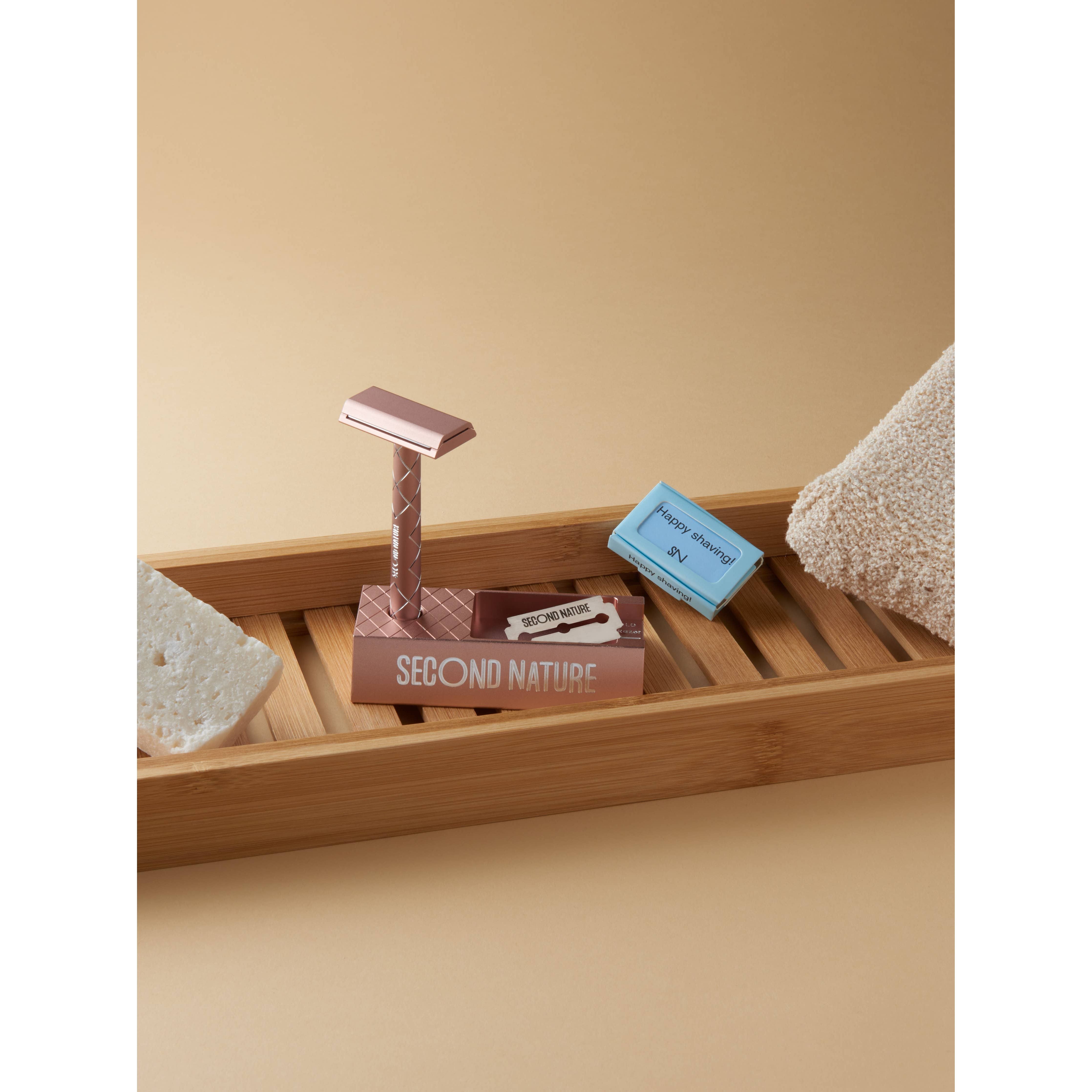 Rasierset - Rasierhobel mit Ständer und Klingen -