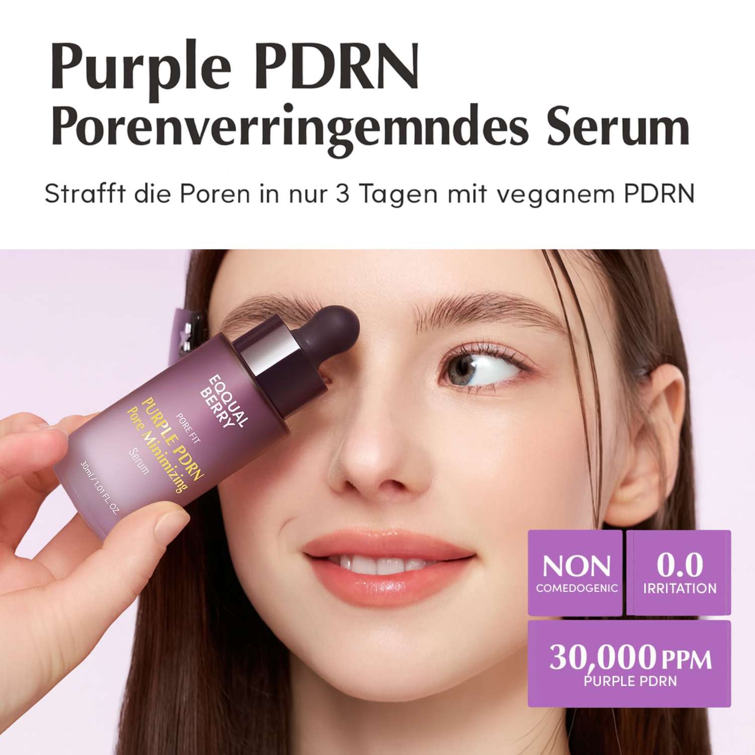 EQQUALBERRY Purple PDRN Pore Minimizing Serum 30ml 