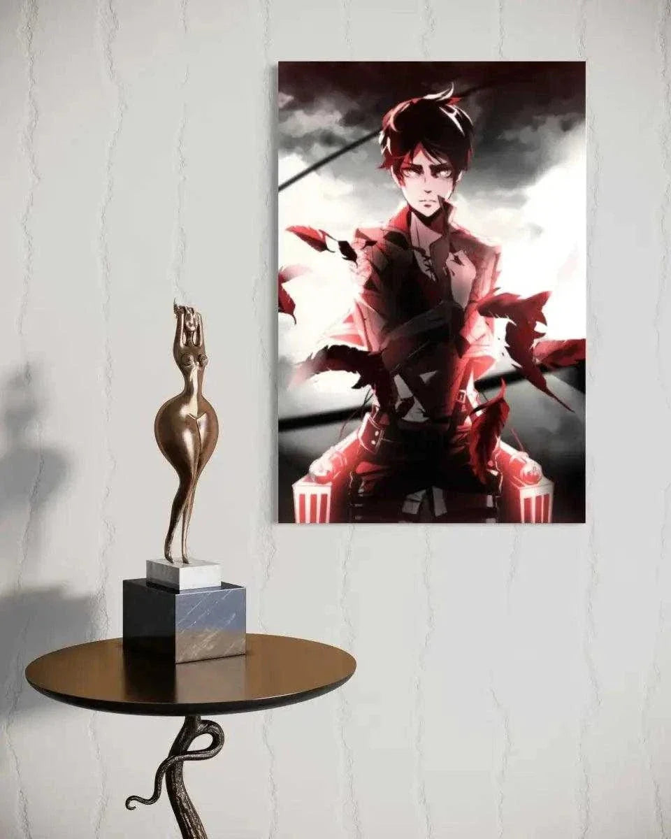 Eren Jaeger - Attack on Titan - Anime Leinwandbild by SimpleCanvas