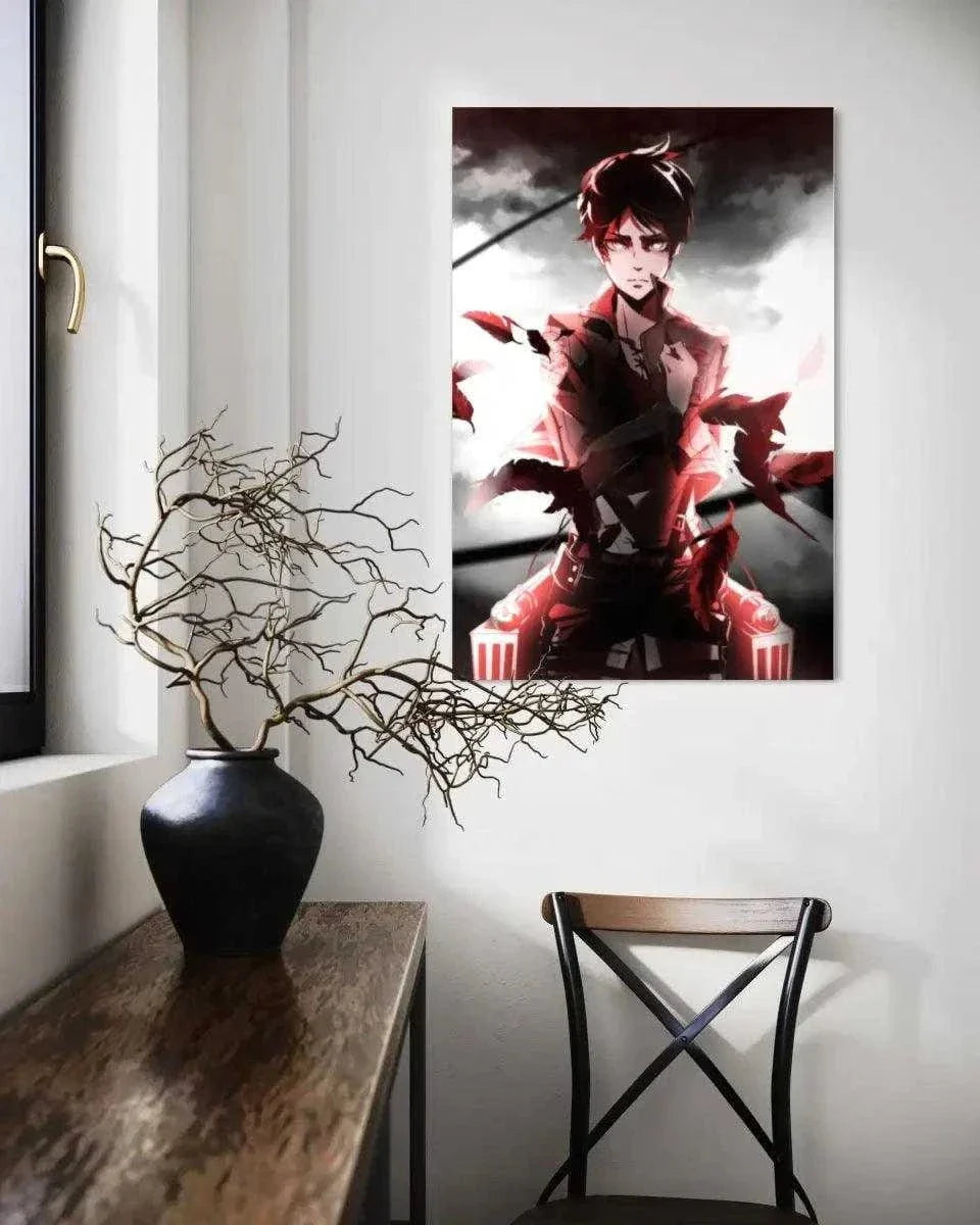 Eren Jaeger - Attack on Titan - Anime Leinwandbild by SimpleCanvas