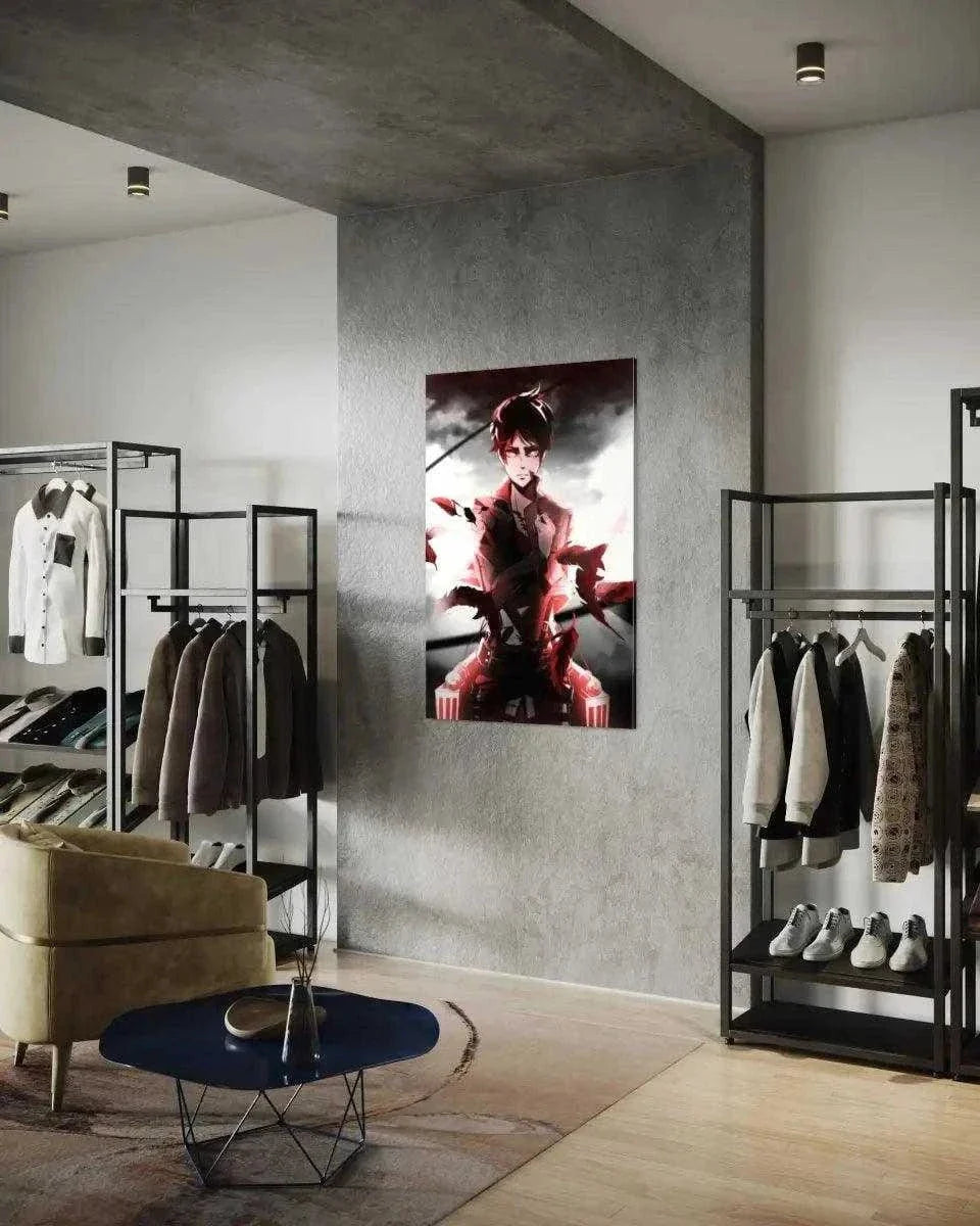 Eren Jaeger - Attack on Titan - Anime Leinwandbild by SimpleCanvas