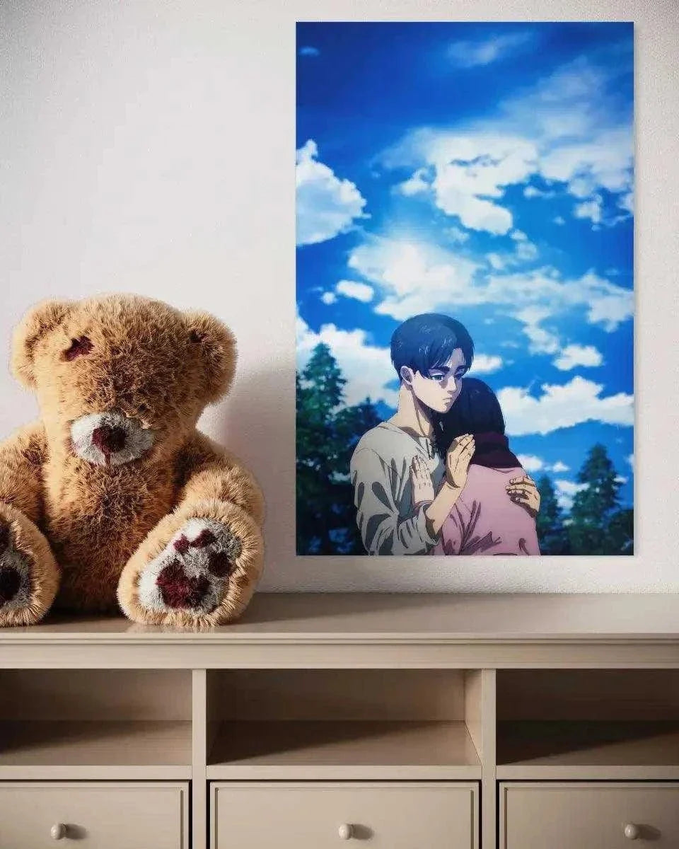 Eren & Mikasa - Anime Leinwandbild by SimpleCanvas