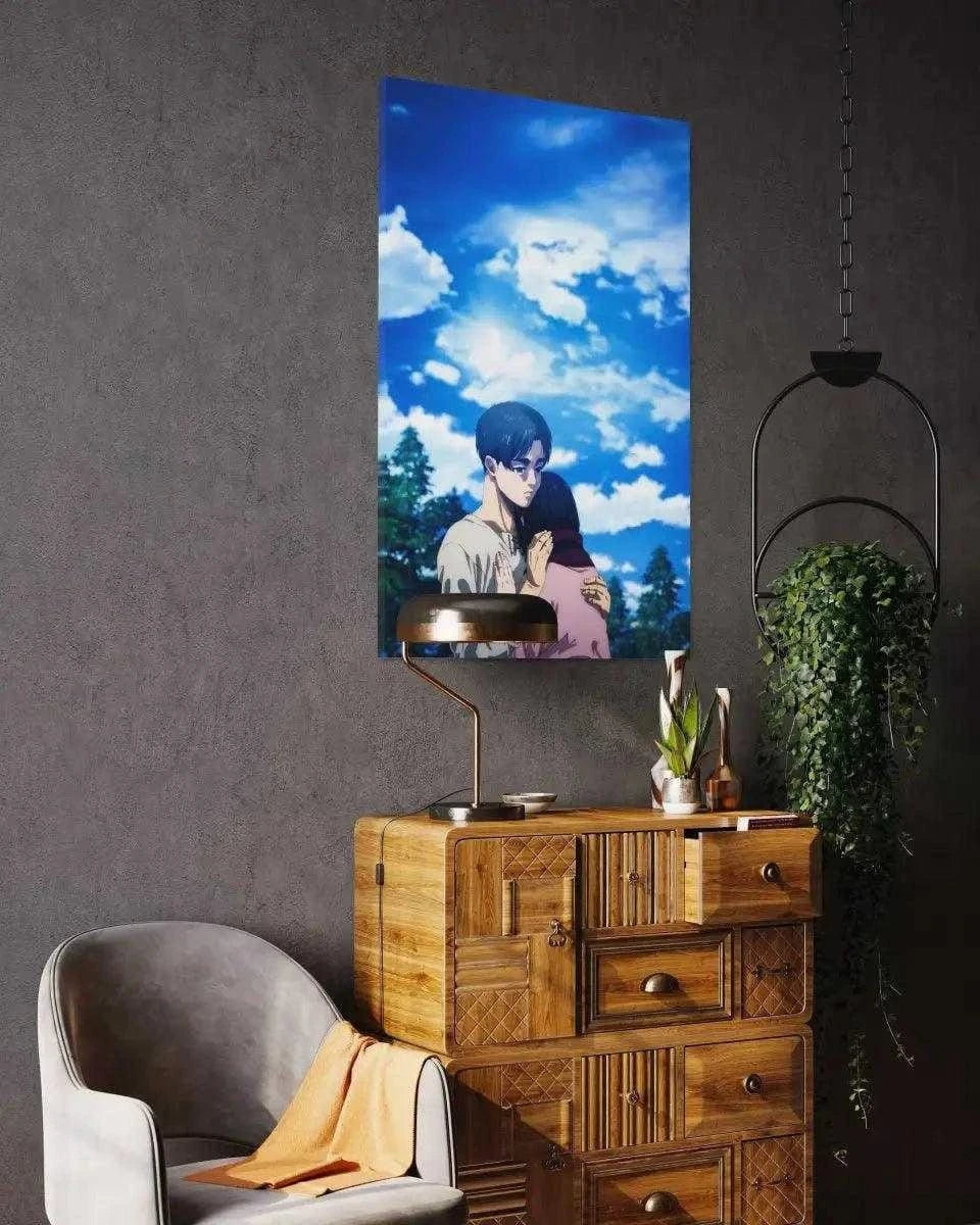 Eren & Mikasa - Anime Leinwandbild by SimpleCanvas