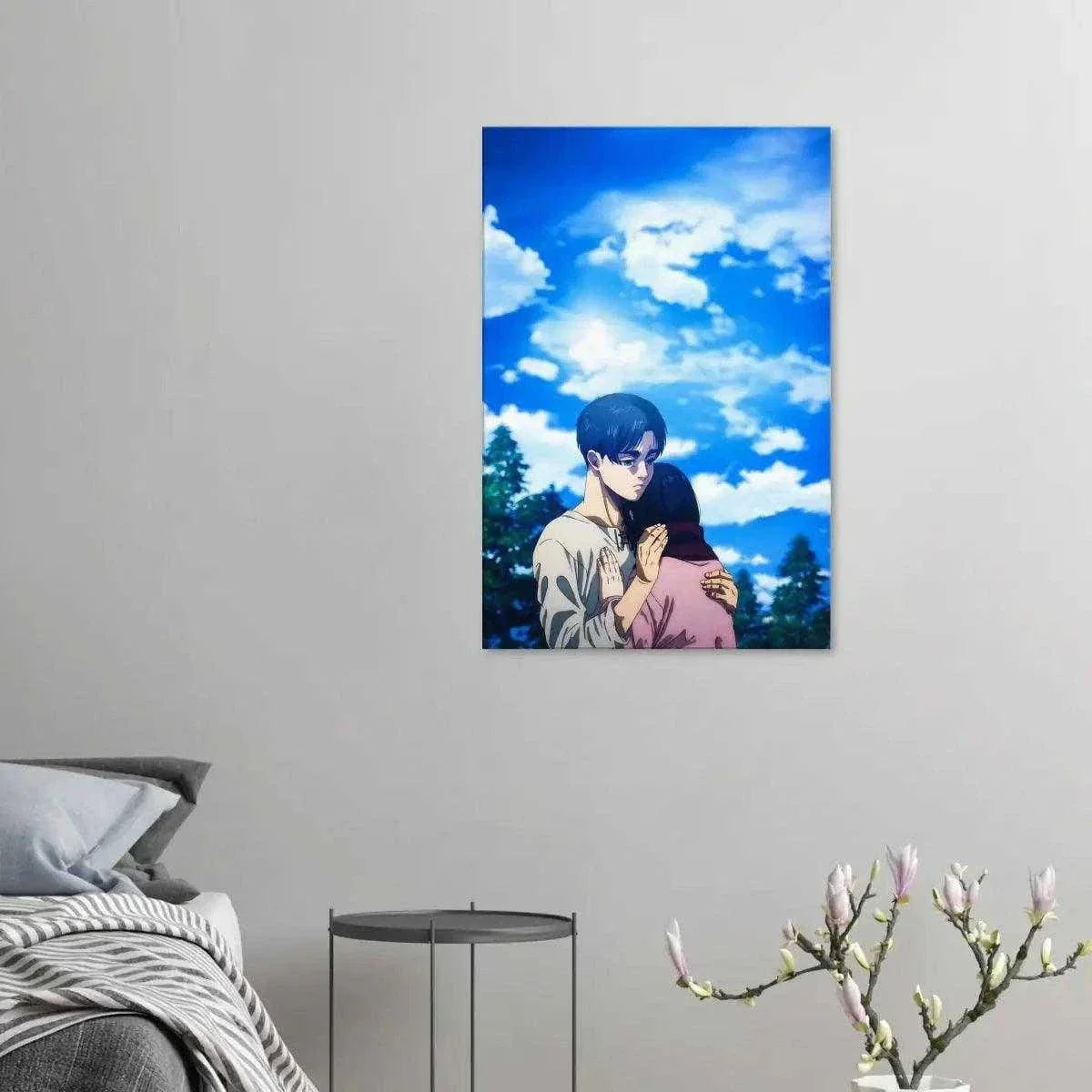 Eren & Mikasa - Anime Leinwandbild by SimpleCanvas