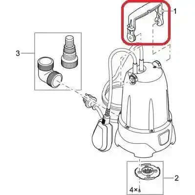 Ersatz Handgriff Drain 6000