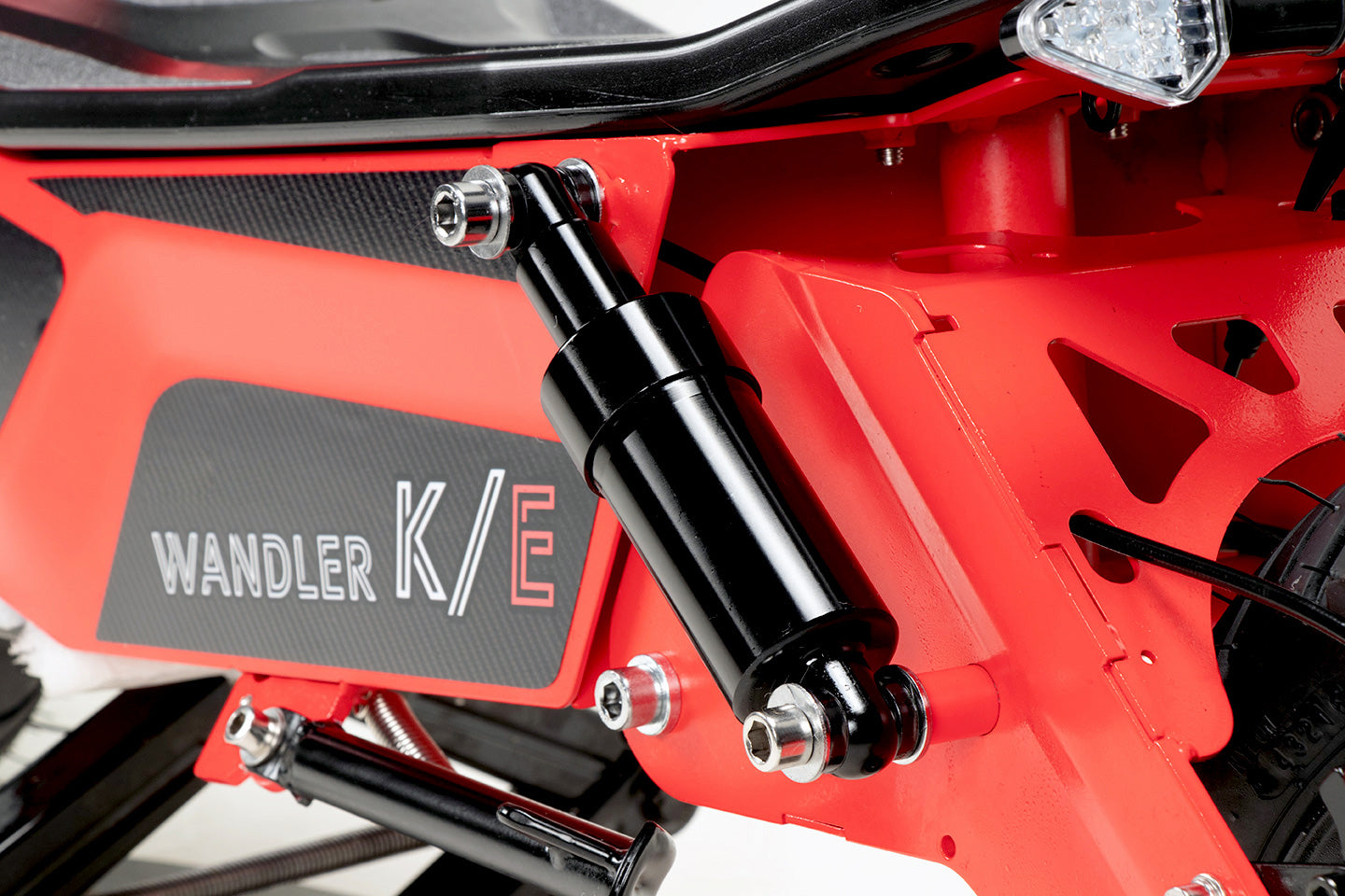 Elektroroller WANDLER-K/E - 45km/h - bis 140kg - mit Sitz - leuchtrot