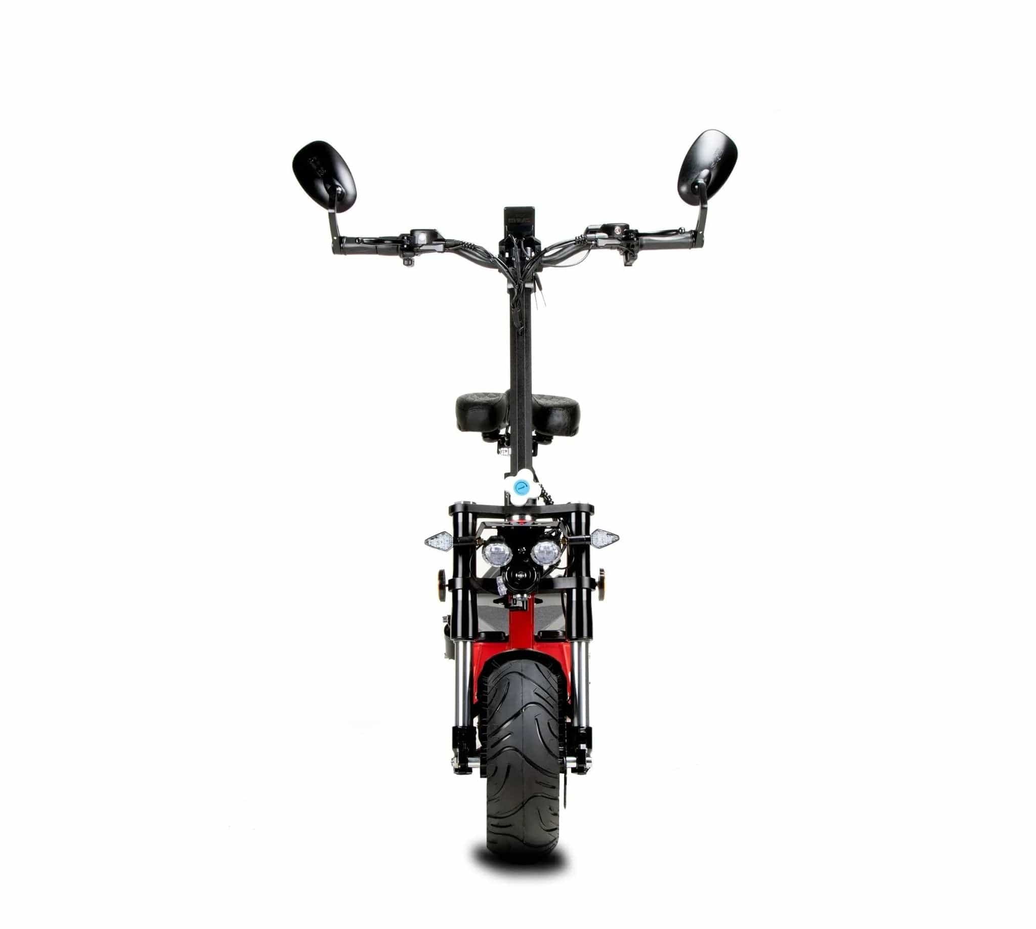 Elektroroller WANDLER-K/E - 45km/h - bis 140kg - mit Sitz - leuchtrot