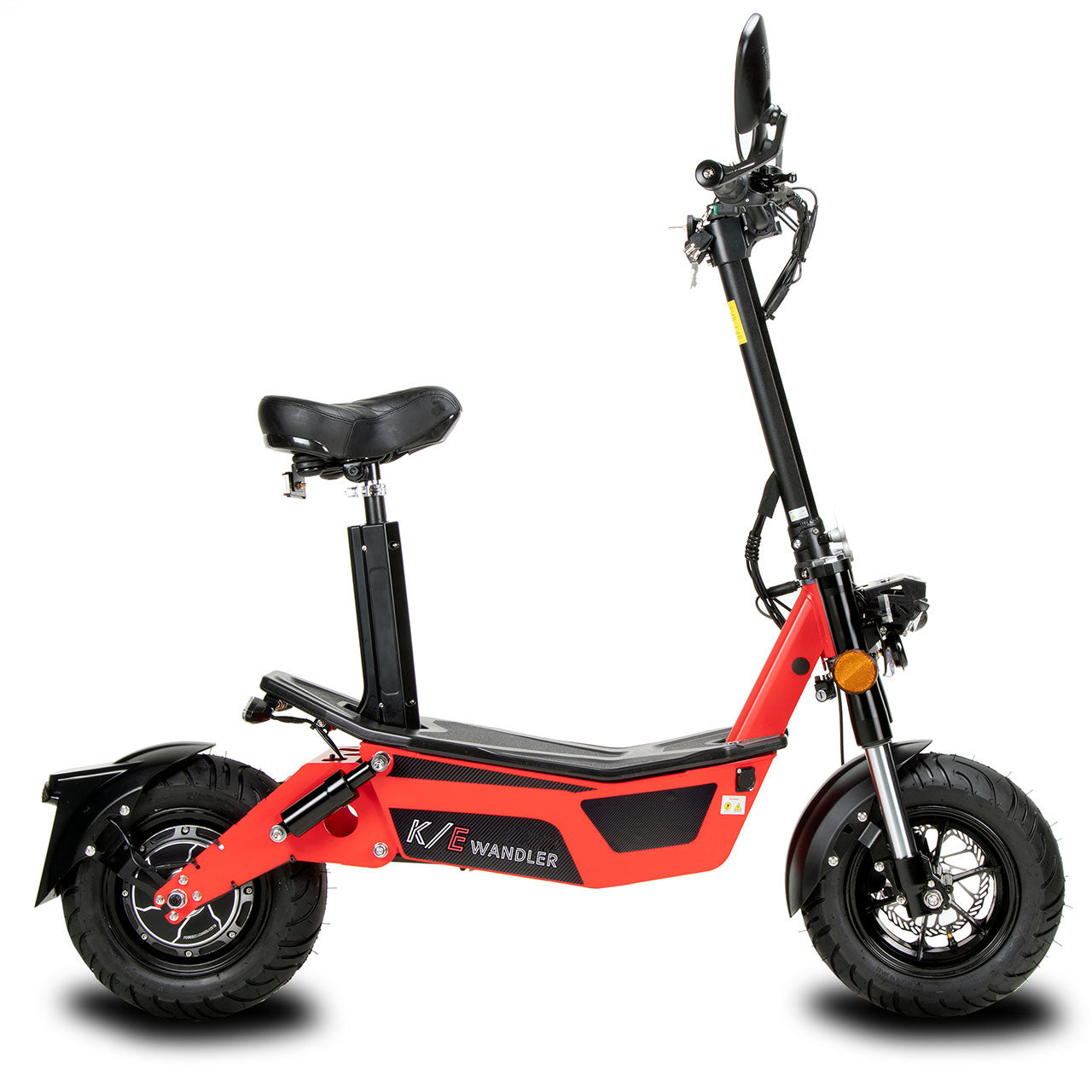 Elektroroller WANDLER-K/E - 45km/h - bis 140kg - mit Sitz - leuchtrot