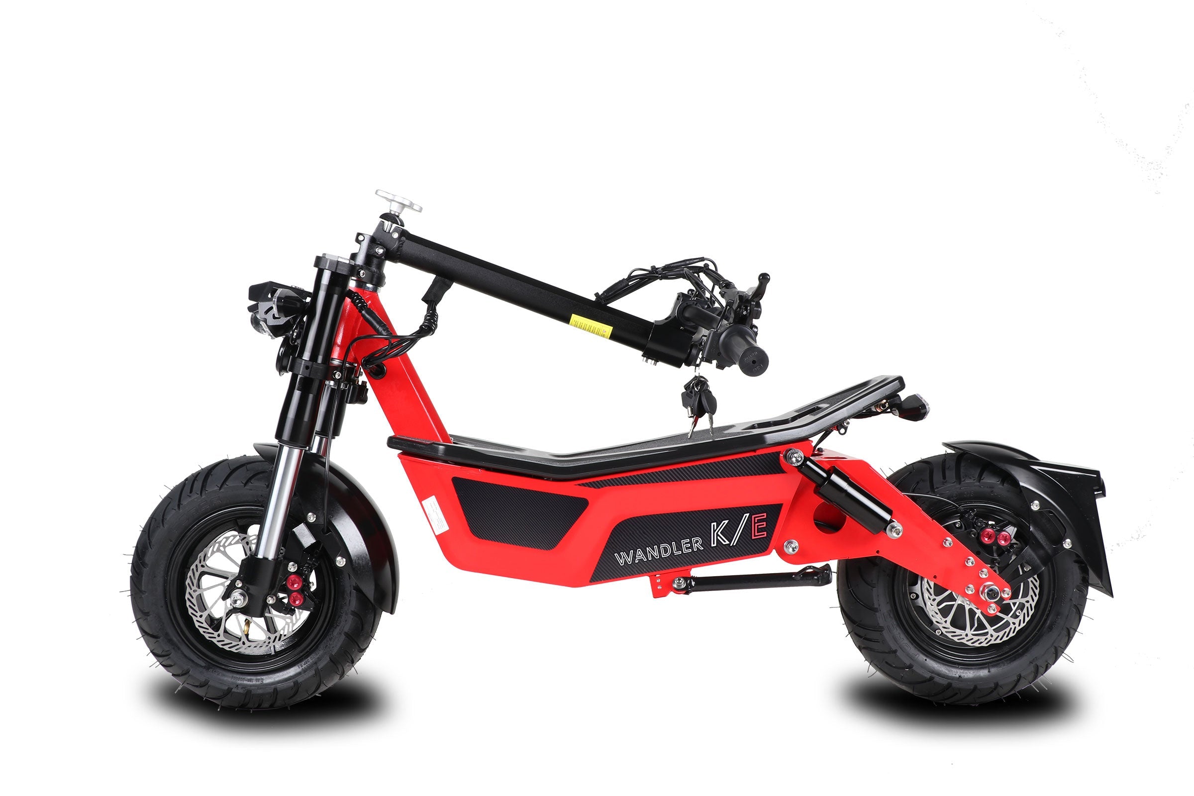 Escooter Elektroroller WANDLER-K/E mit Sitz - bis 140 Kg - 45 km/h Schwarz