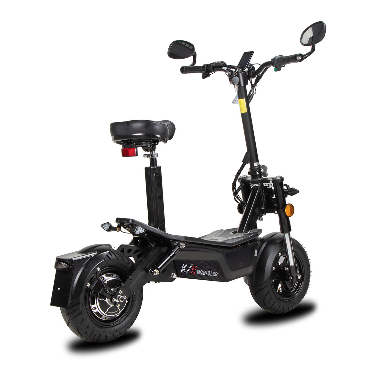 Escooter Elektroroller WANDLER-K/E mit Sitz - bis 140 Kg - 45 km/h Schwarz