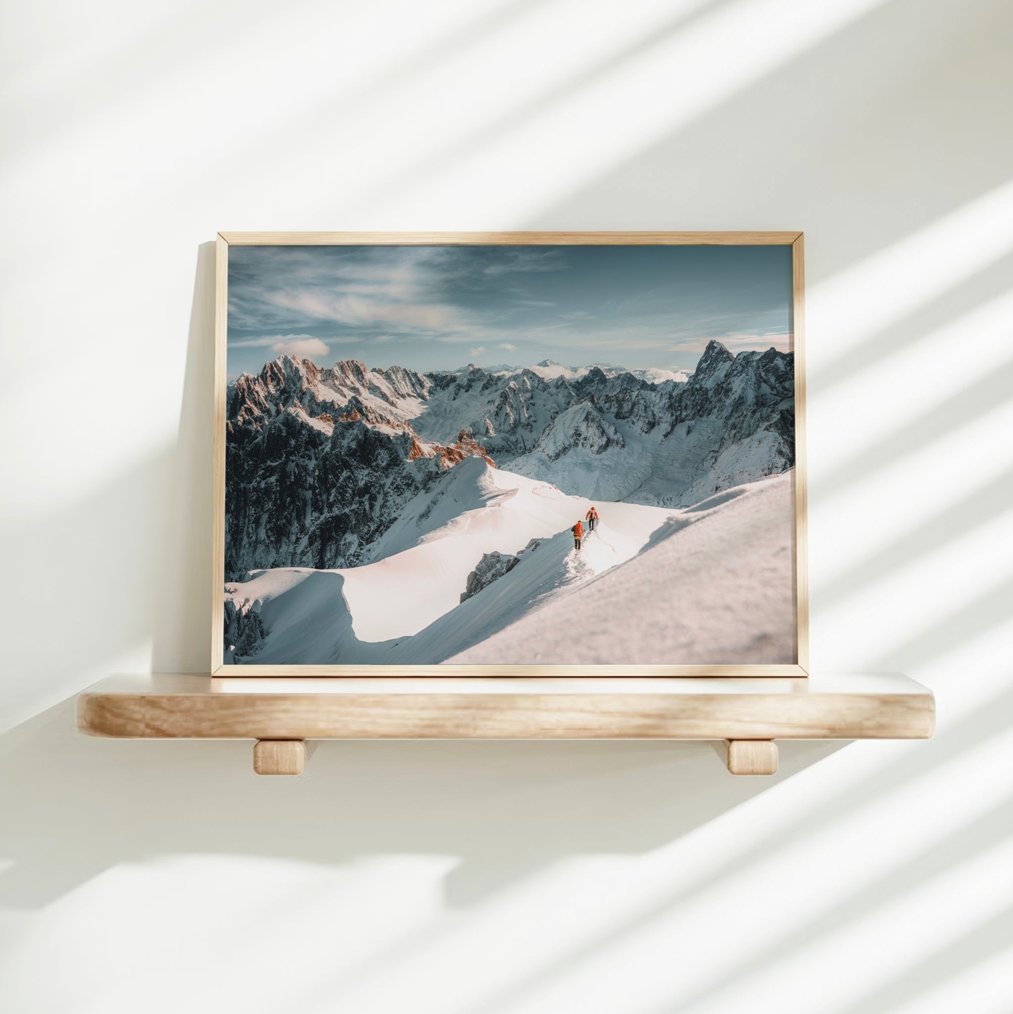 Aiguille du Midi Mountaineering Wall Art - Alpine Adventure Print