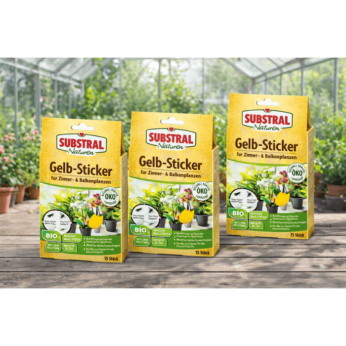SUBSTRAL® Naturen® Gelb-Sticker 3 x 15 Stück