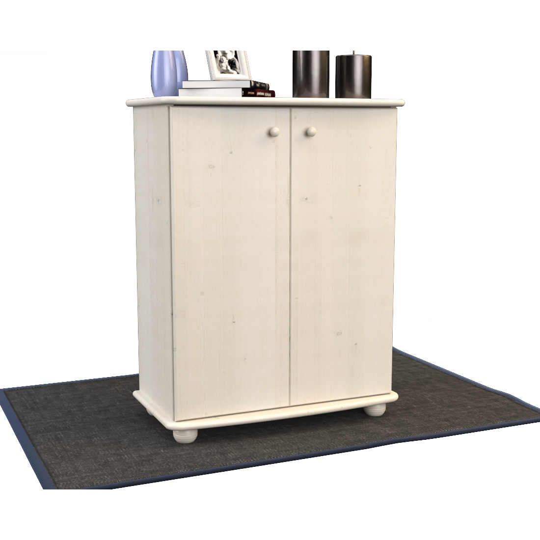 Anika Kommode 110er | Sideboard | Anrichte | 2-Türig mit Regalfächer | 100% Bio Kiefer Massivholz