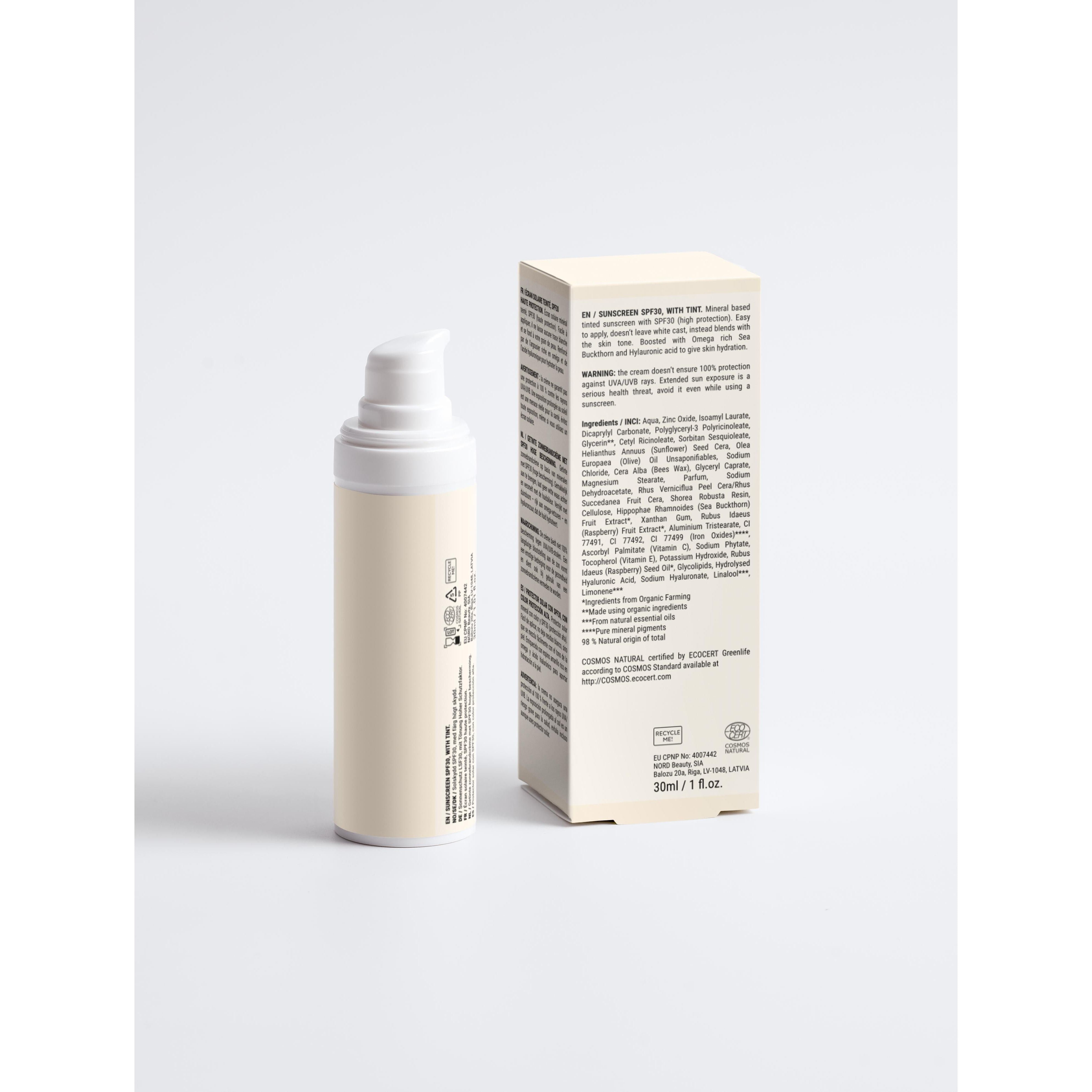 Sonnencreme SPF30, mit Tönung - 30ml