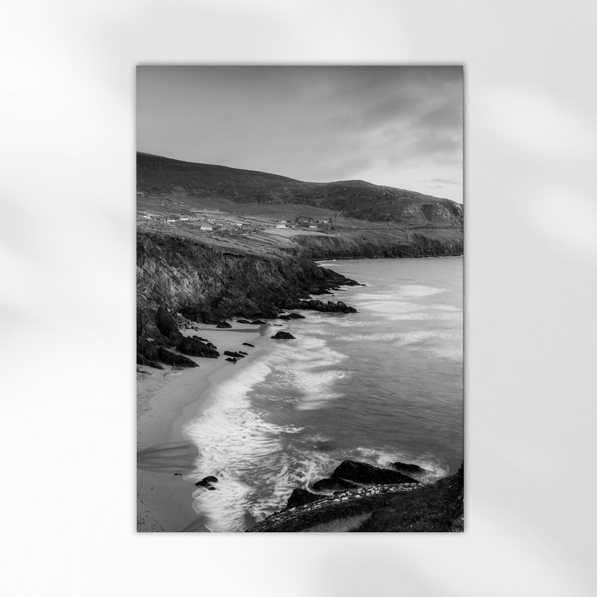 Coumeenoole Beach Black & White Print – Dingle Peninsula Ireland Art