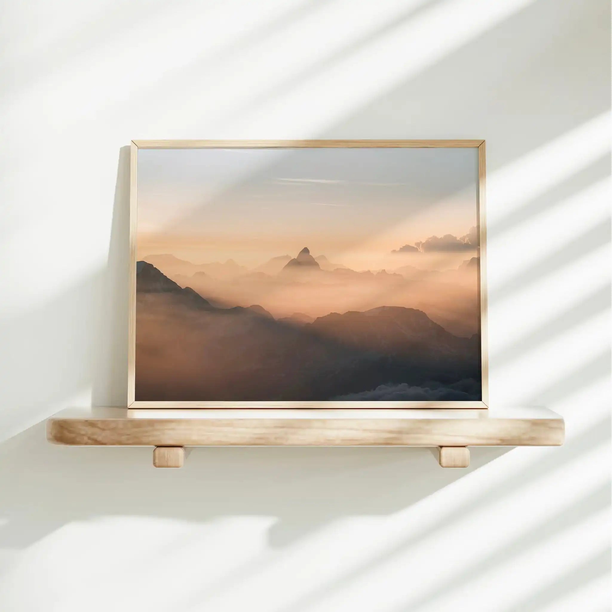 Golden Sunrise Over The Matterhorn | Mont Blanc Summit Photography Print by Chamonix Prints