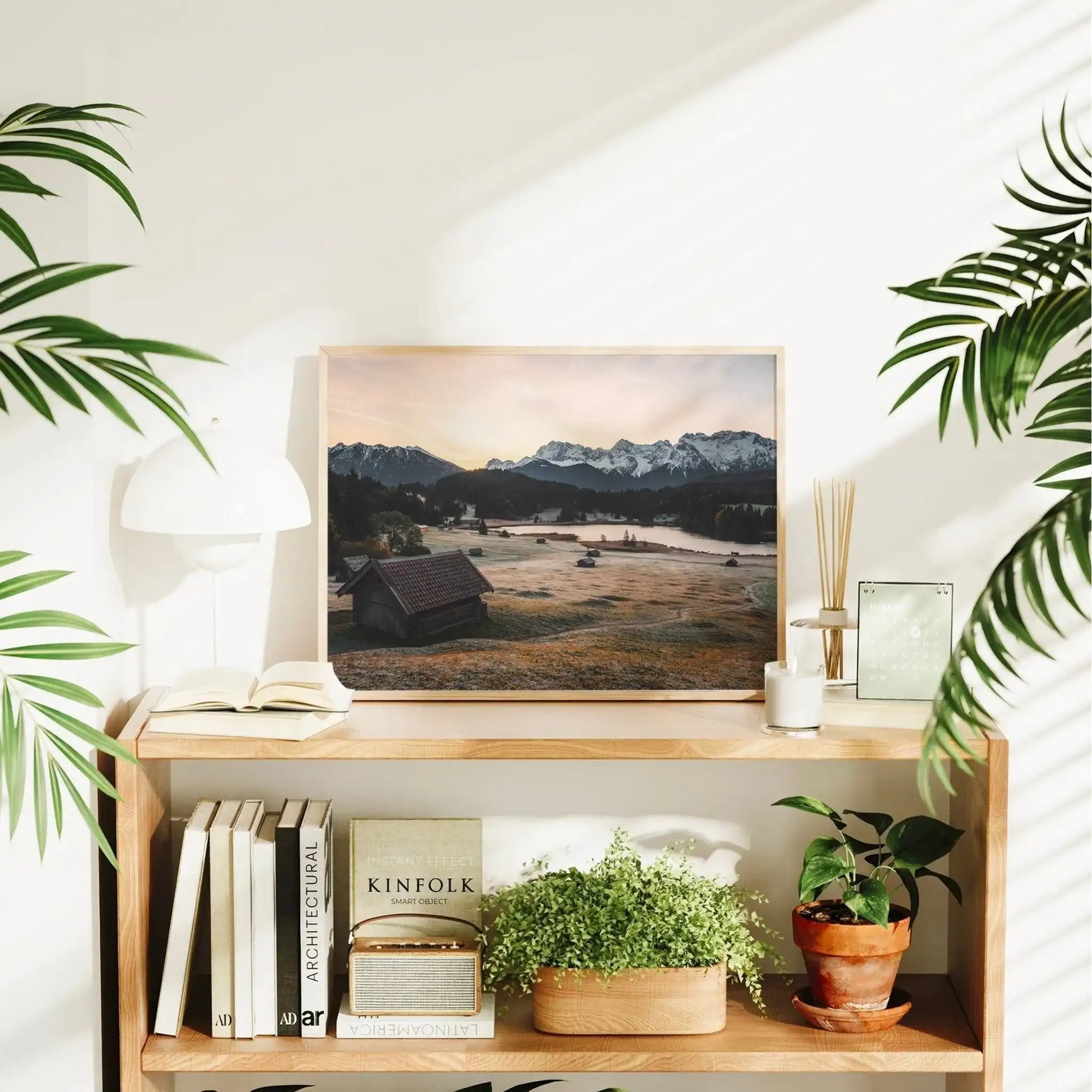 Geroldsee Wall Art – Bavarian Alps Landscape Print with Alpine Huts by Chamonix Prints