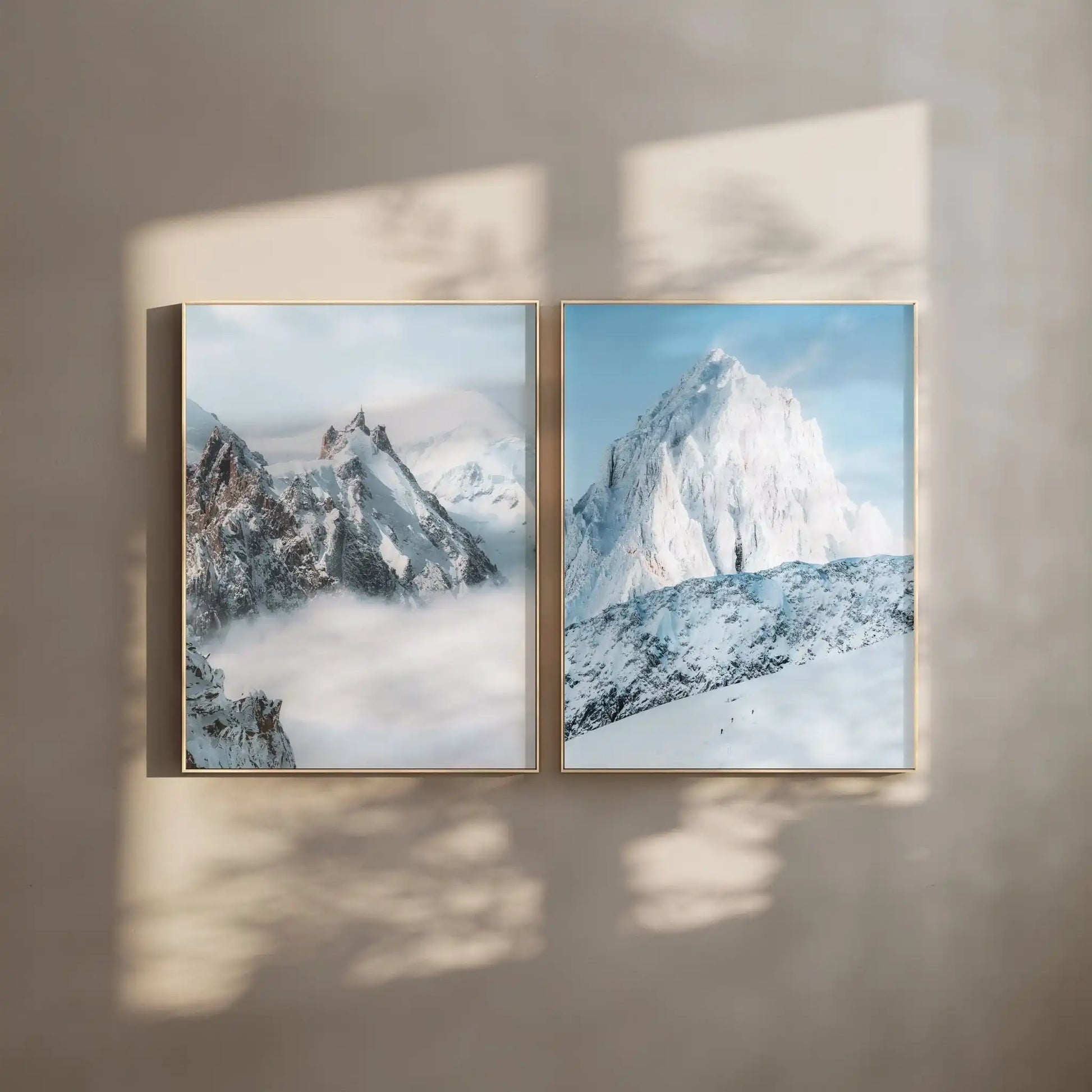 Aiguille du Midi and Grands Montets Mountain Wall Art | Nature Photography Print Set by Chamonix Prints