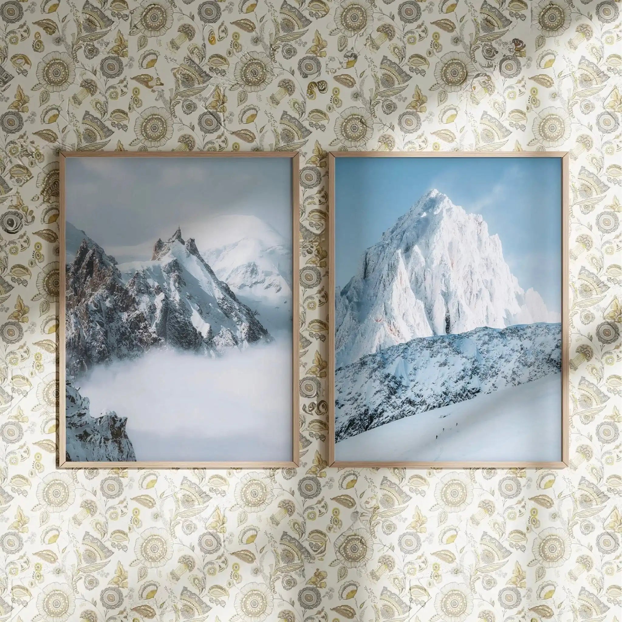 Aiguille du Midi and Grands Montets Mountain Wall Art | Nature Photography Print Set by Chamonix Prints