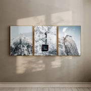 Aiguille du Midi Wall Art Set of 3 - Mountain Triptych Prints by Chamonix Prints