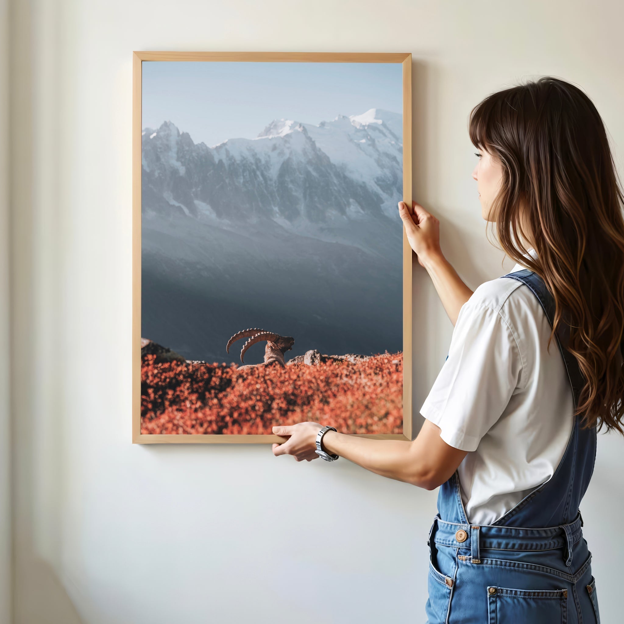 Ibex at Sunrise Print – Chamonix Wildlife and Mont Blanc Wall Art