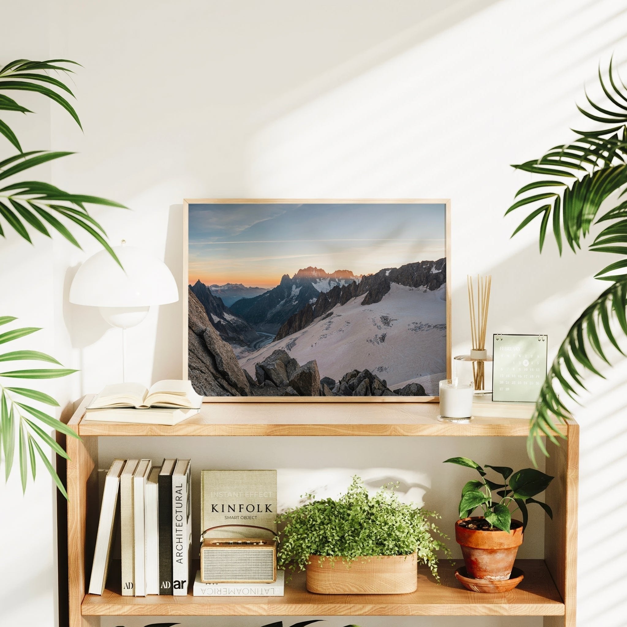 Mer de Glace Sunset Wall Art Print – Chamonix Glacier Photography