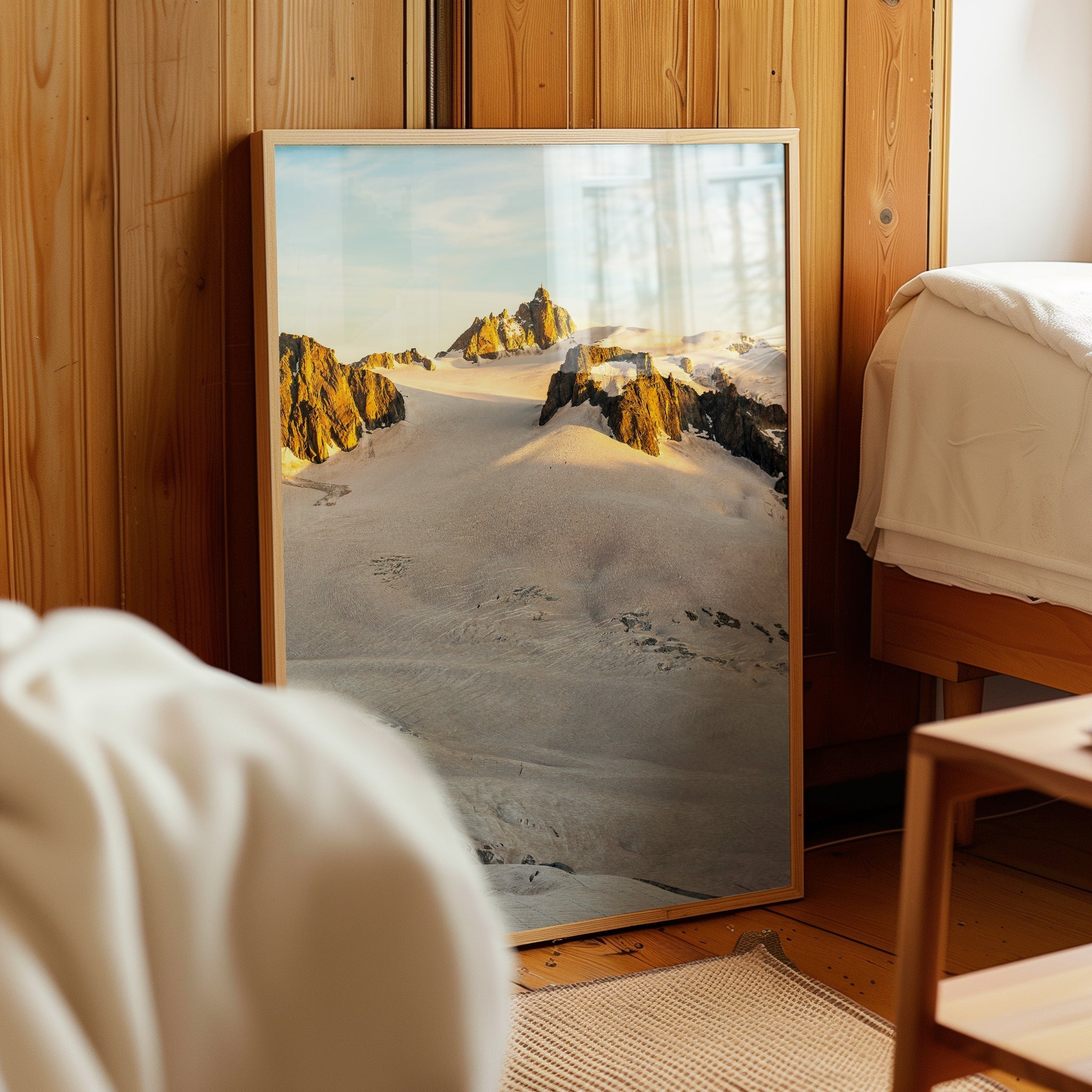 Aiguille du Midi Sunrise Print – Vallée Blanche Alpine Photography Art