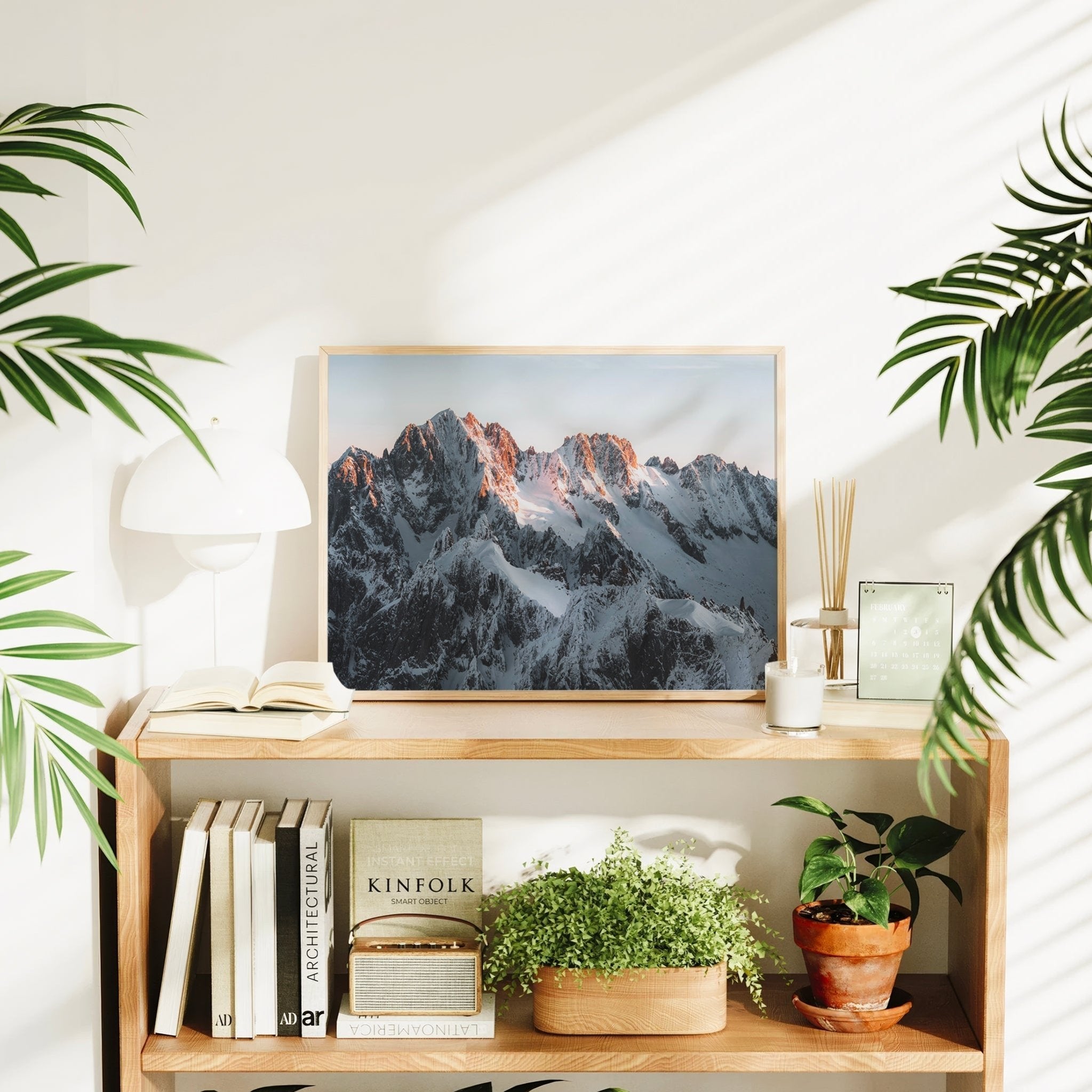 Chamonix Mountain Peaks Print - Aiguille Verte & Les Droites