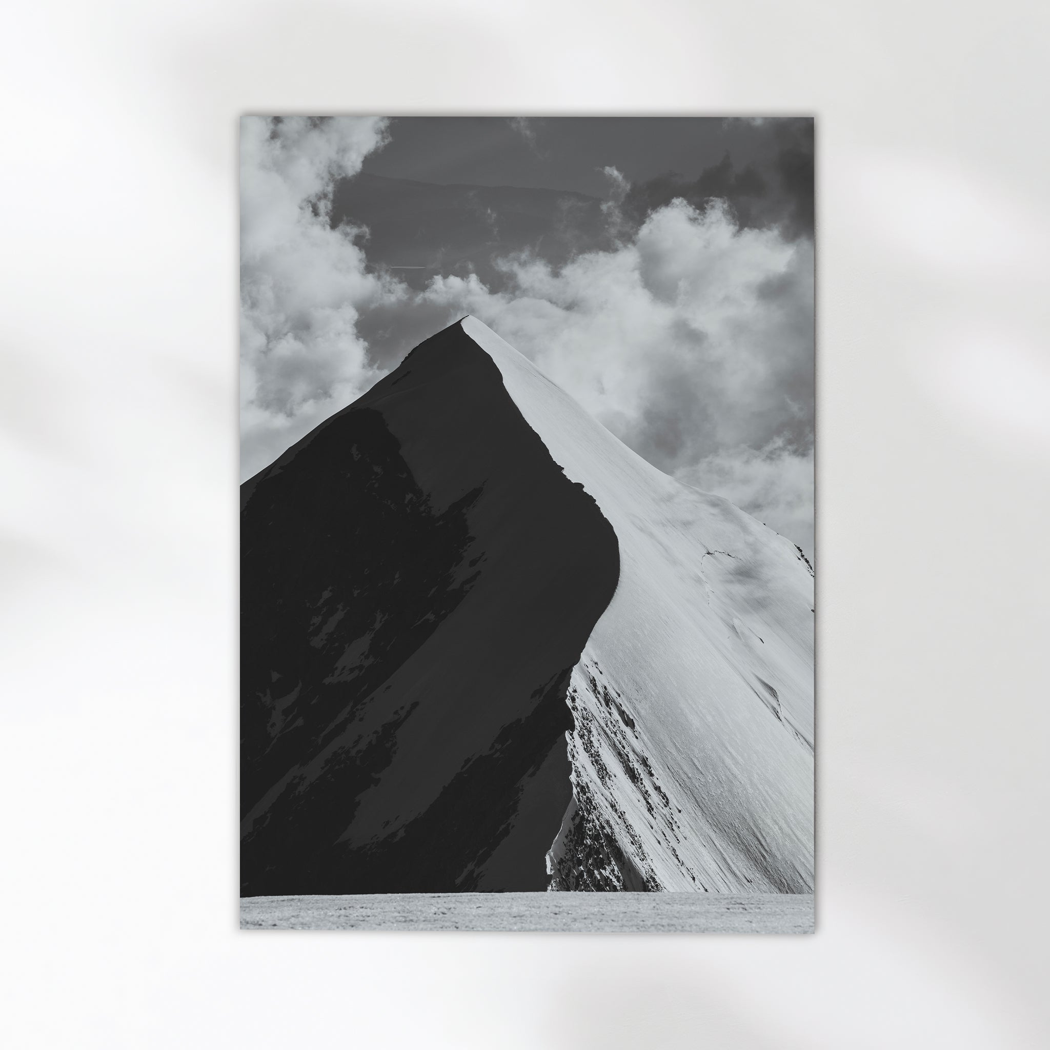 Aiguille de Bionnassay Print – Black and White Alpine Wall Art