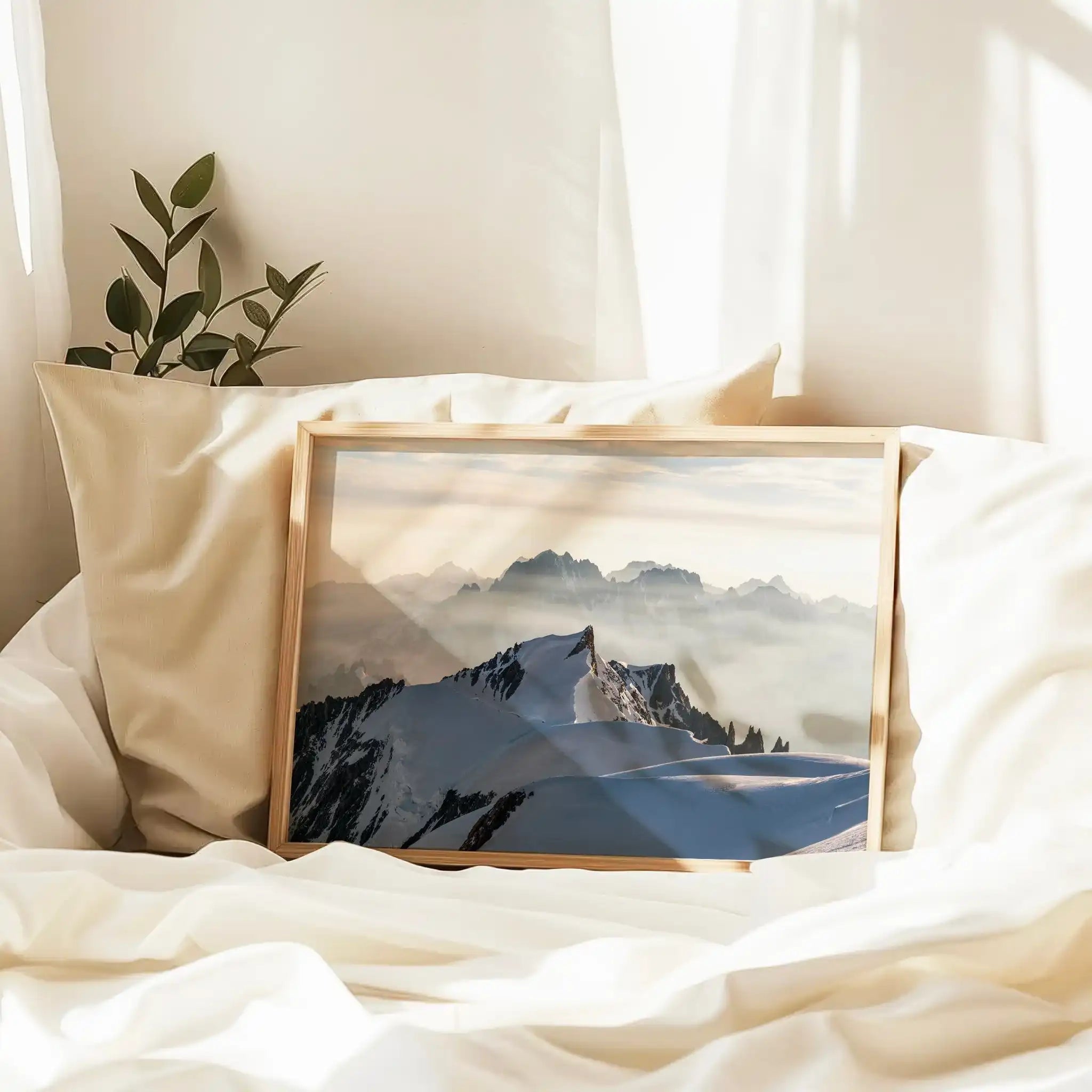 Mont Maudit seen from the summit of Mont Blanc by Chamonix Prints