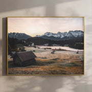 Geroldsee Wall Art – Bavarian Alps Landscape Print with Alpine Huts by Chamonix Prints
