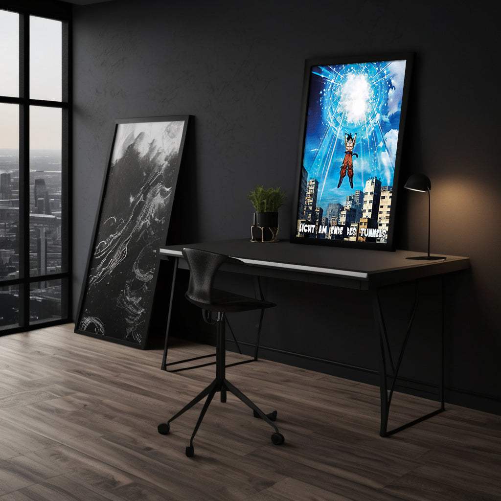 Ghetto Genkidama x SHADOW030 - Dragon Ball - Anime Leinwandbild by SimpleCanvas