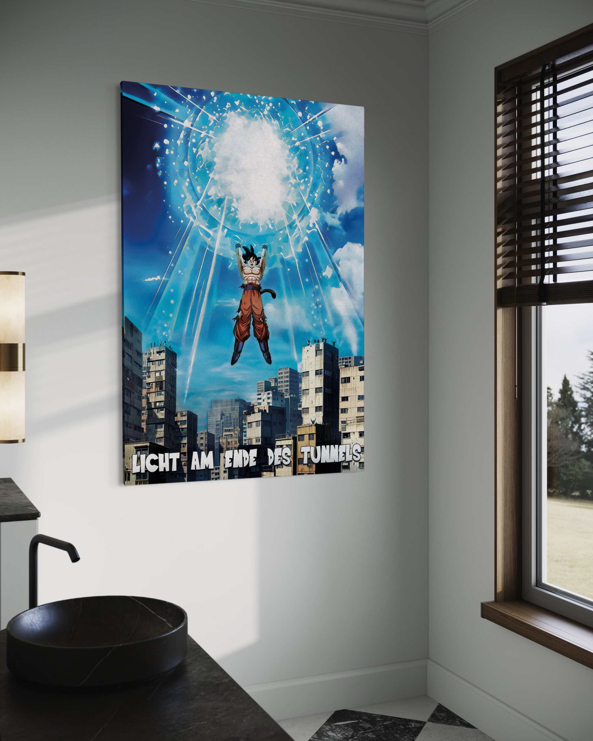 Ghetto Genkidama x SHADOW030 - Dragon Ball - Anime Leinwandbild by SimpleCanvas