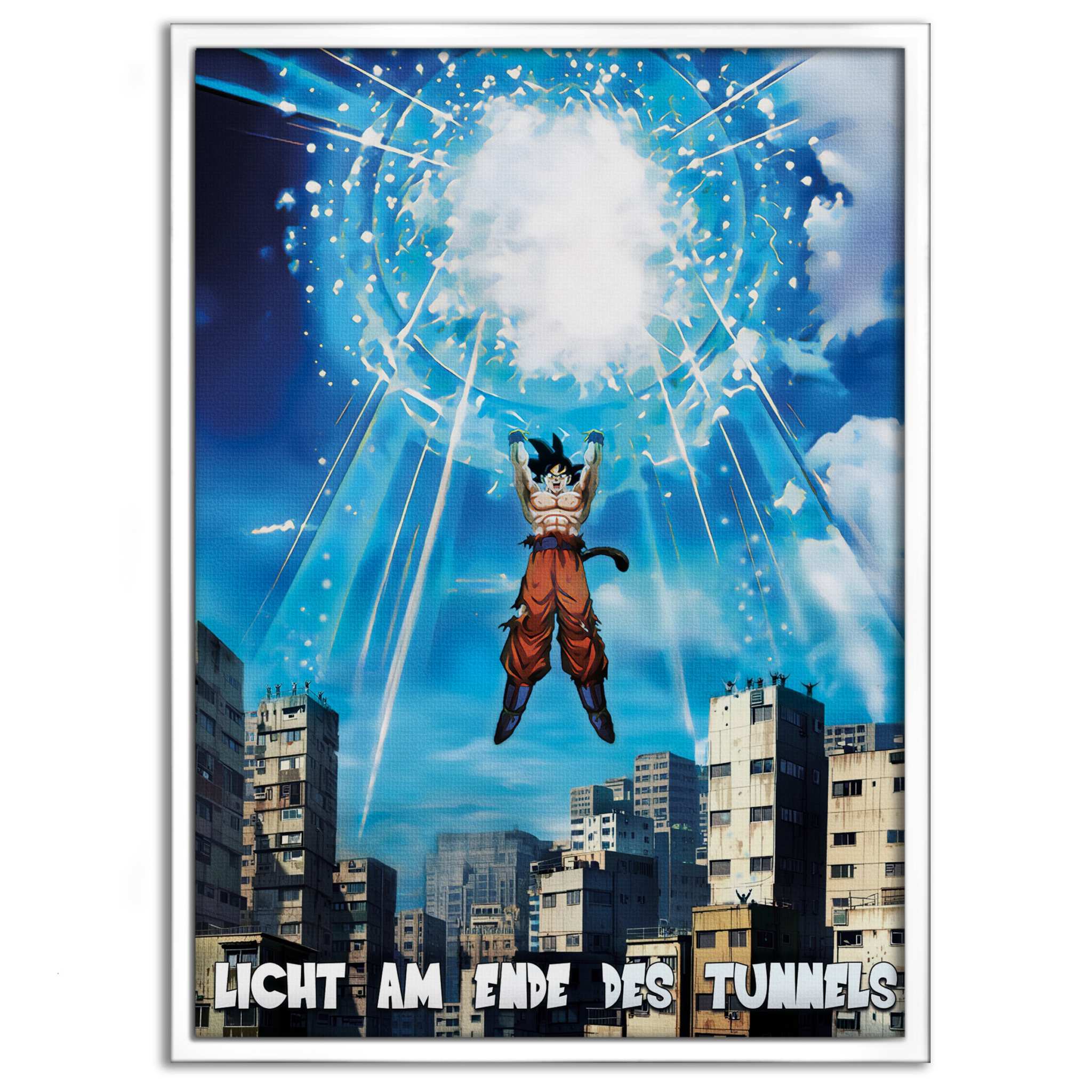 Ghetto Genkidama x SHADOW030 - Dragon Ball - Anime Leinwandbild by SimpleCanvas