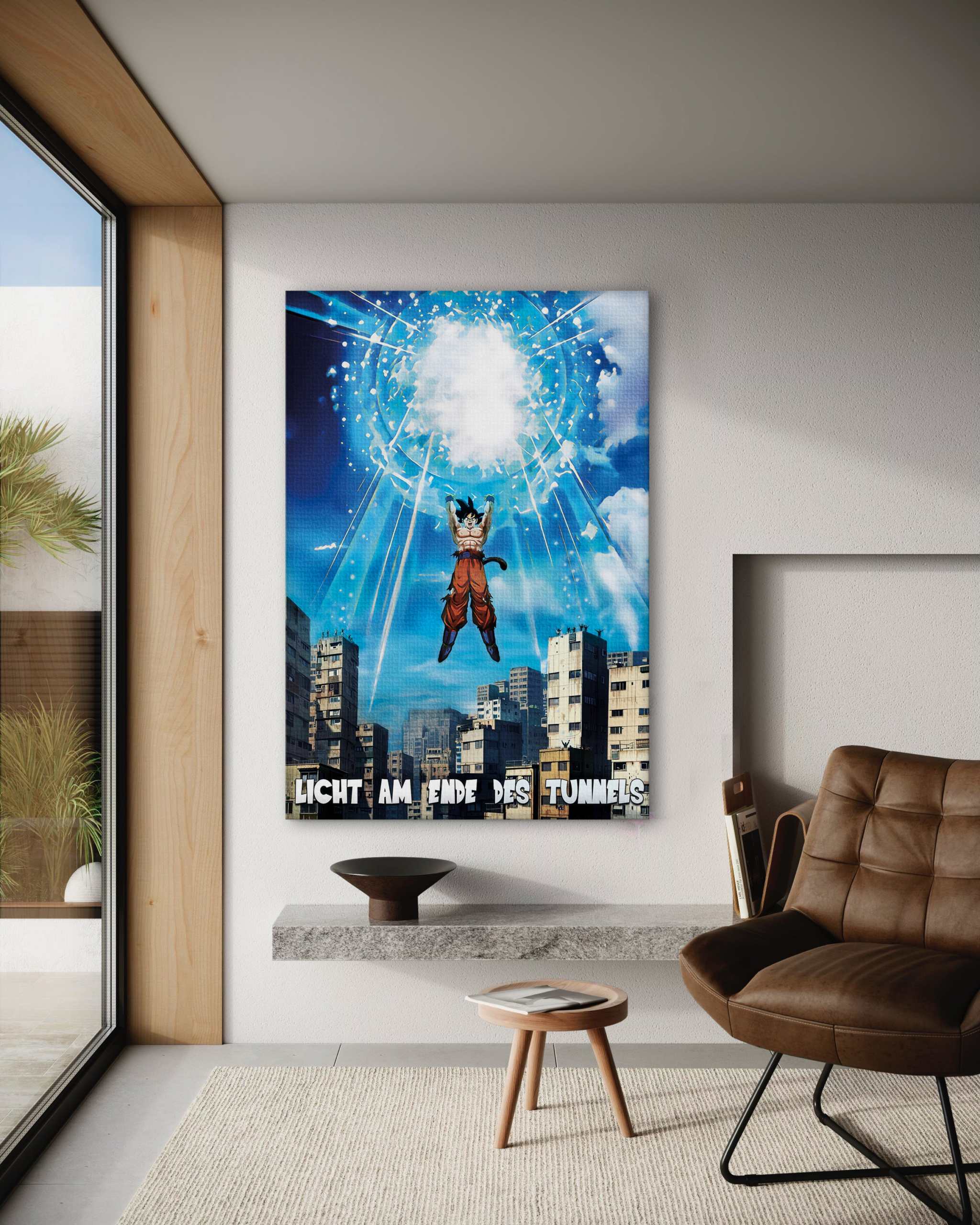 Ghetto Genkidama x SHADOW030 - Dragon Ball - Anime Leinwandbild by SimpleCanvas