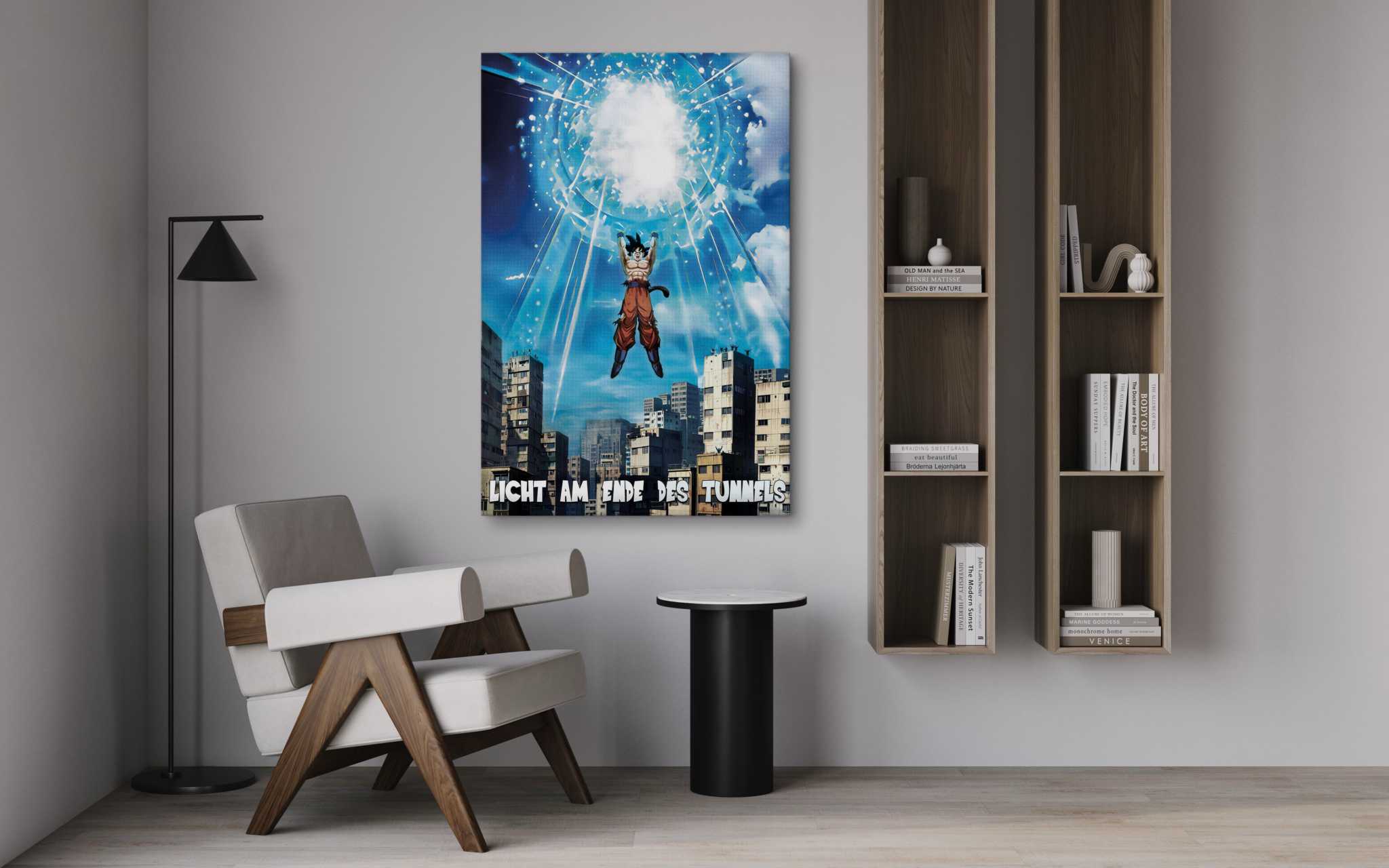 Ghetto Genkidama x SHADOW030 - Dragon Ball - Anime Leinwandbild by SimpleCanvas