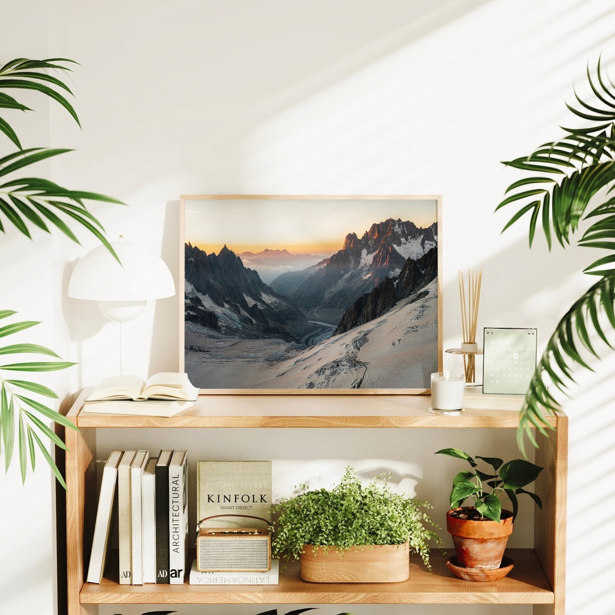 Mer de Glace Glacier - Chamonix Sunset Wall Art Print