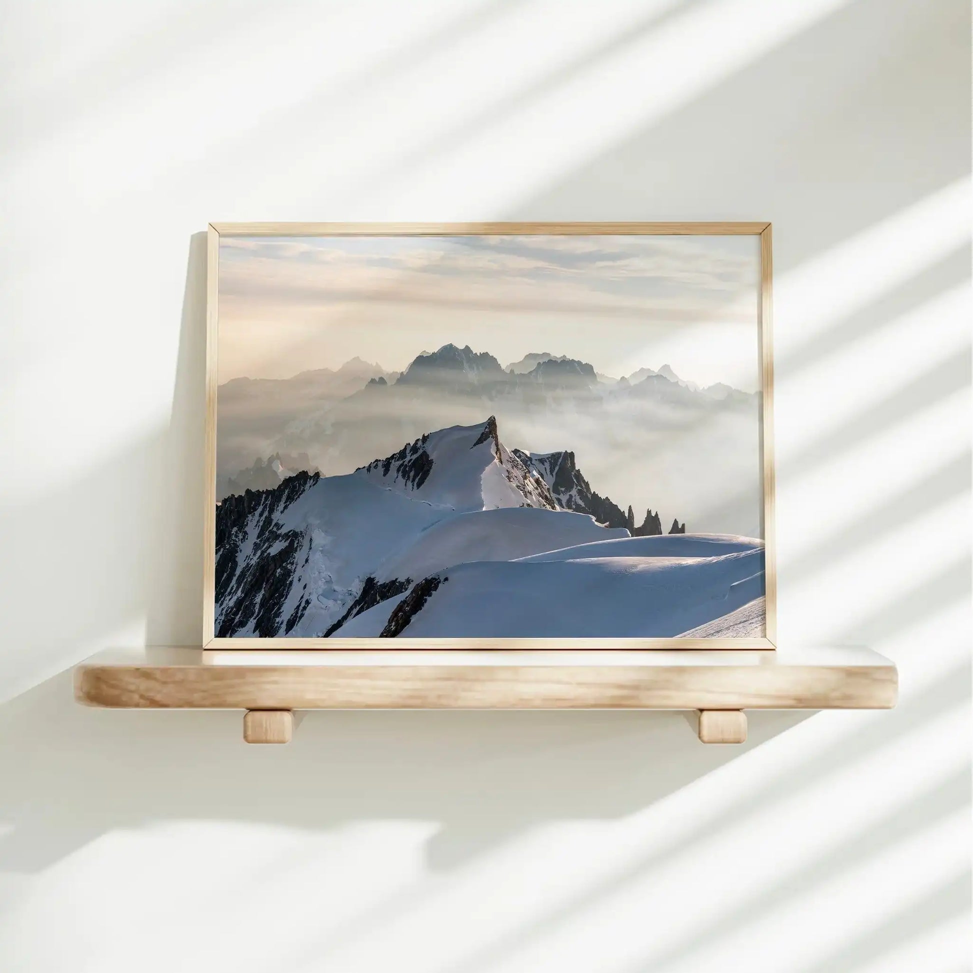 Mont Maudit seen from the summit of Mont Blanc by Chamonix Prints