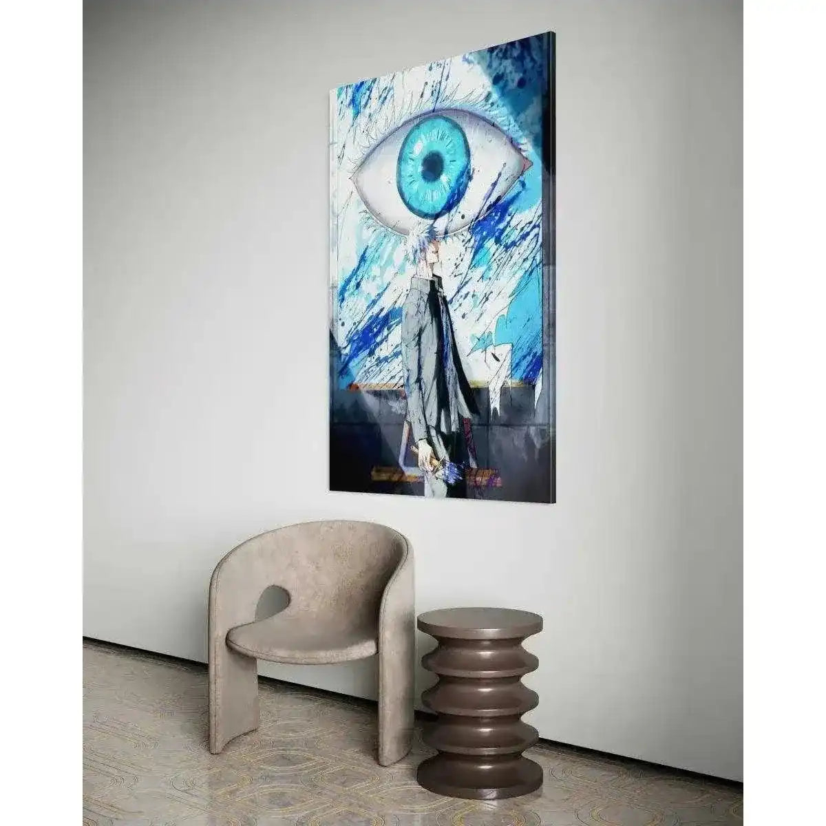 Gojo's Blue Eyes - Jujutsu Kaisen - Anime Leinwandbild by SimpleCanvas