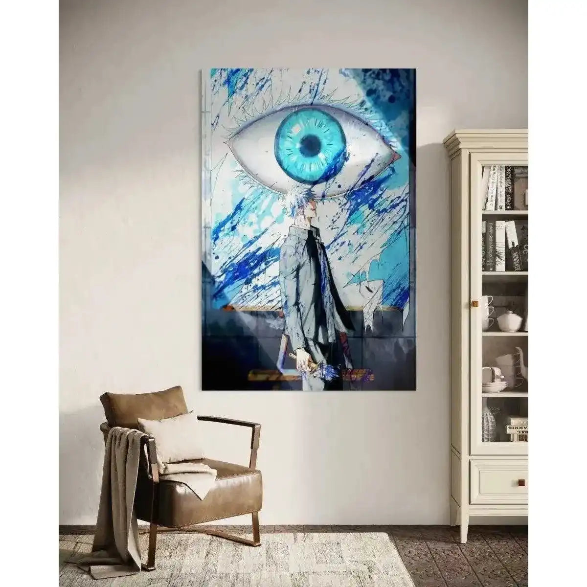 Gojo's Blue Eyes - Jujutsu Kaisen - Anime Leinwandbild by SimpleCanvas