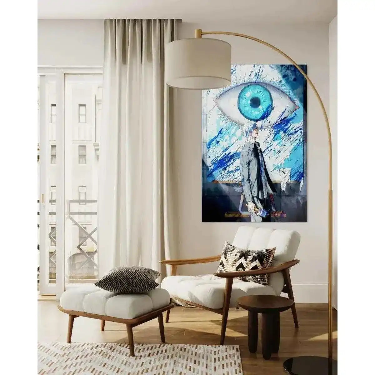 Gojo's Blue Eyes - Jujutsu Kaisen - Anime Leinwandbild by SimpleCanvas