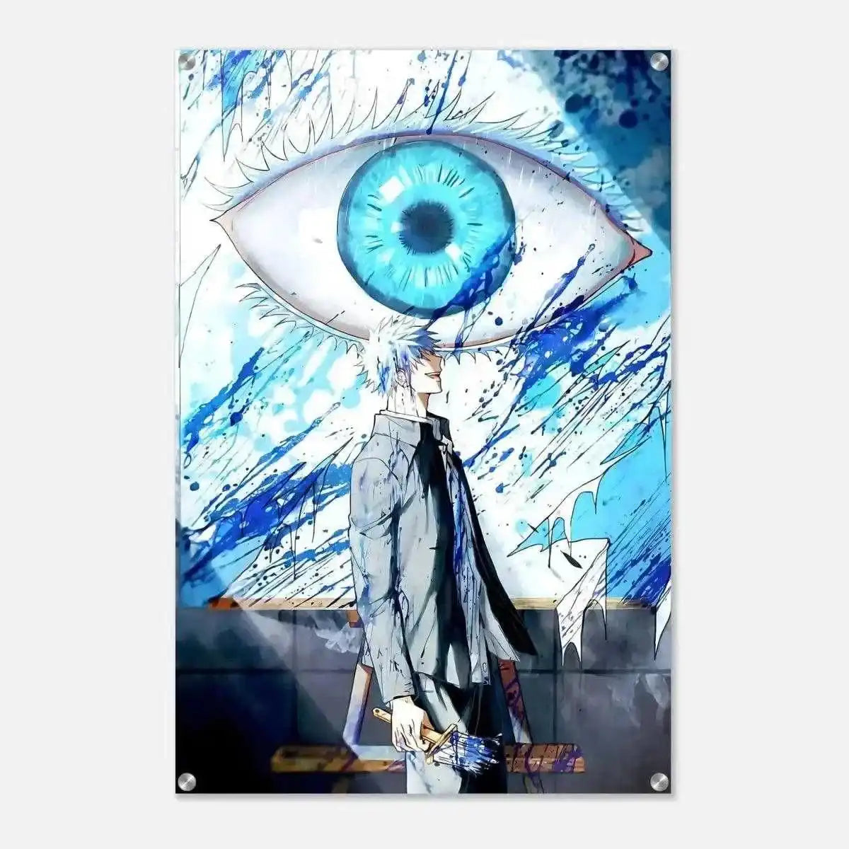 Gojo's Blue Eyes - Jujutsu Kaisen - Anime Leinwandbild by SimpleCanvas