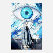 Gojo's Blue Eyes - Jujutsu Kaisen - Anime Leinwandbild by SimpleCanvas
