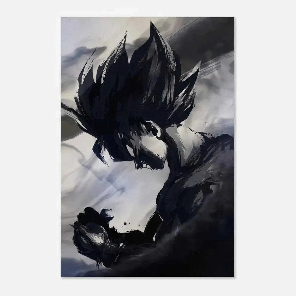 Goku Black and White - Dragon Ball - Anime Leinwandbild by SimpleCanvas