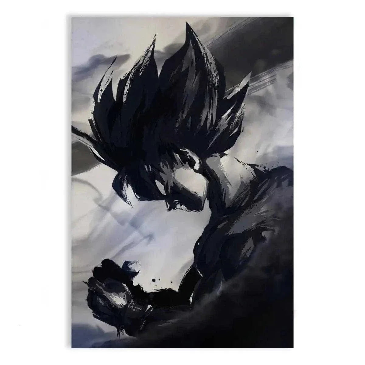 Goku Black and White - Dragon Ball - Anime Leinwandbild by SimpleCanvas
