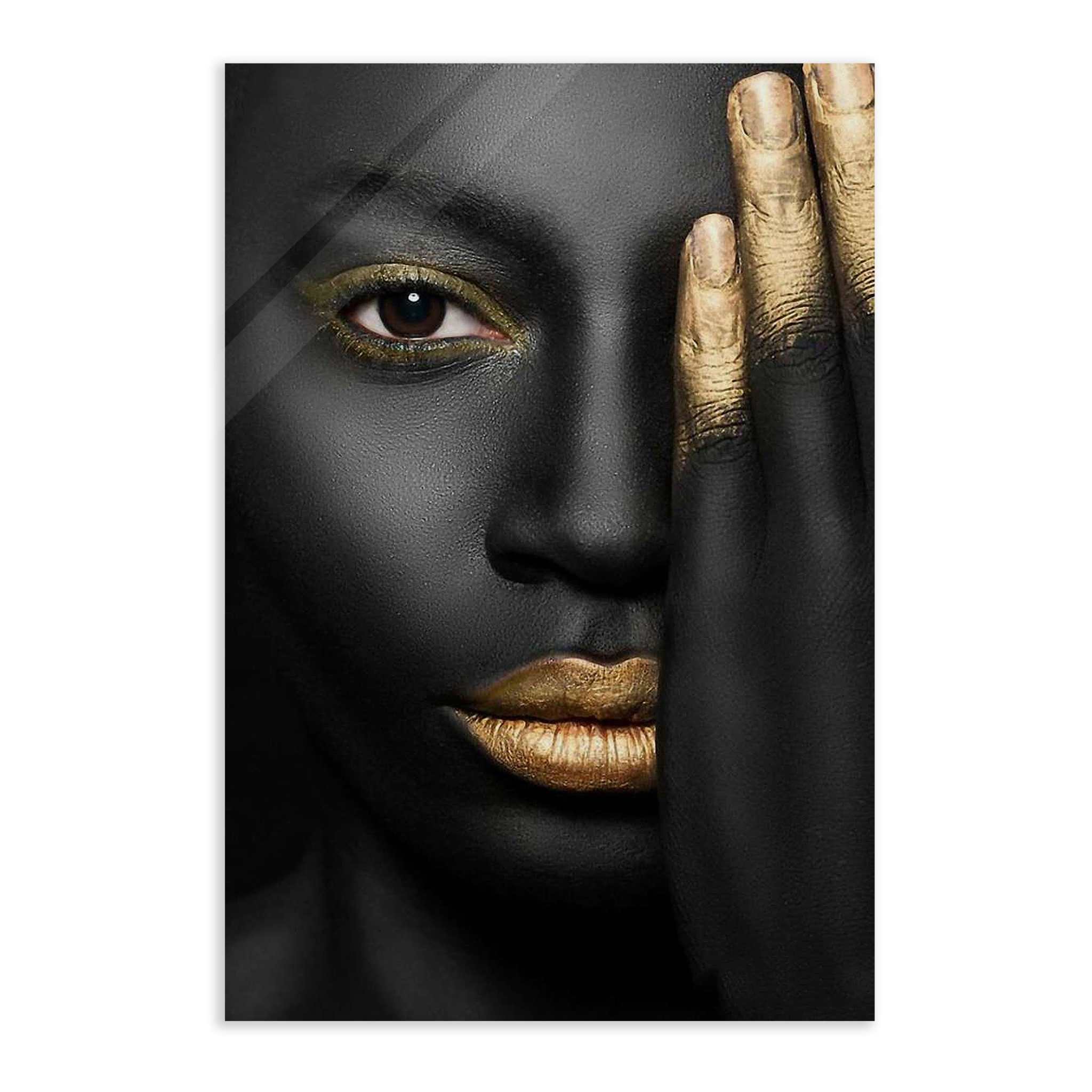 Golden Face II - Leinwandbild Luxuriös