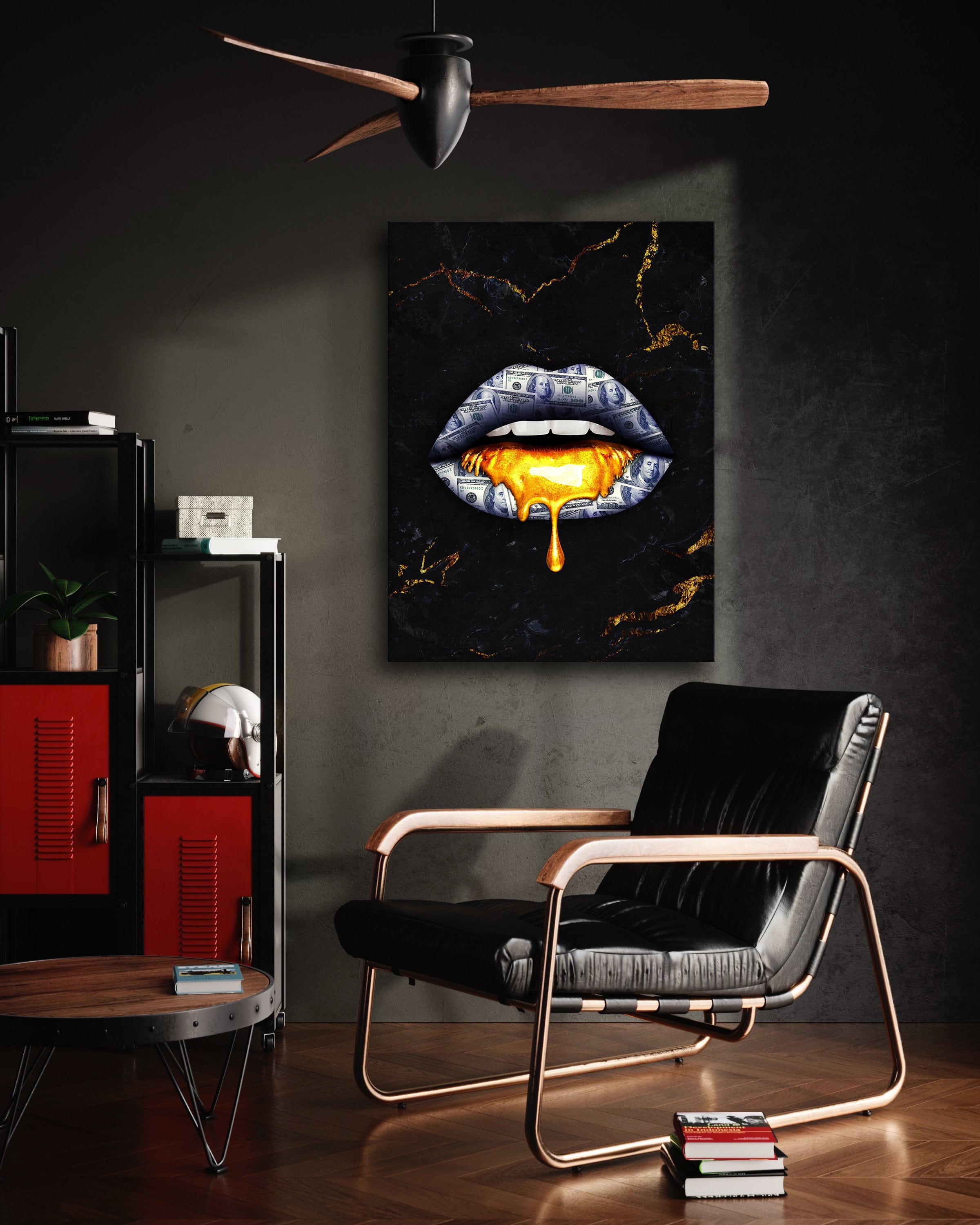 Golden Kiss - Leinwandbild Luxuriös