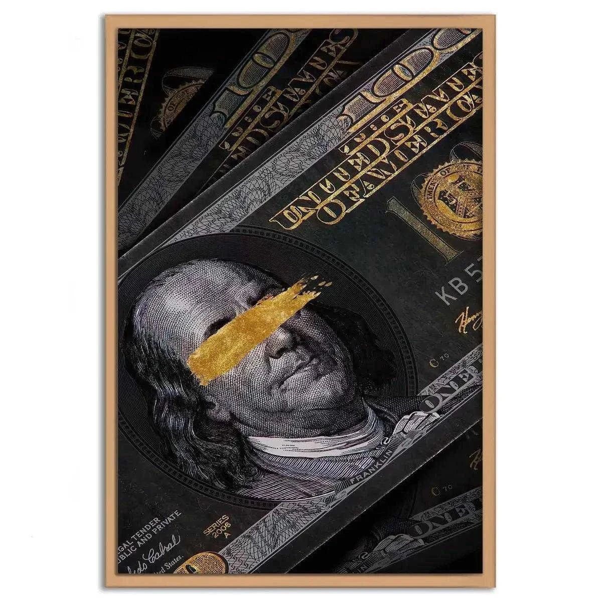 Golden Note - Leinwandbild Luxuriös by SimpleCanvas