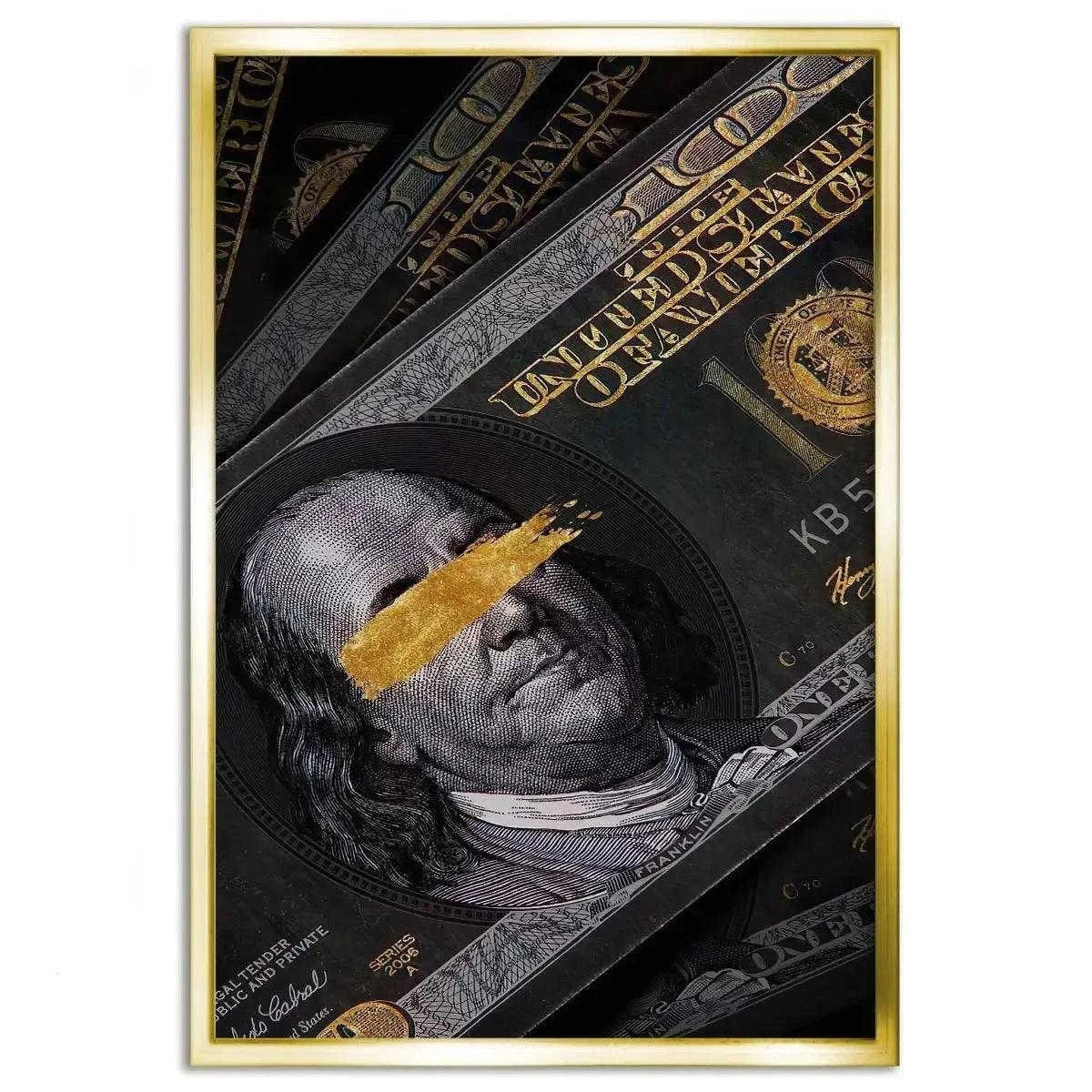 Golden Note - Leinwandbild Luxuriös by SimpleCanvas