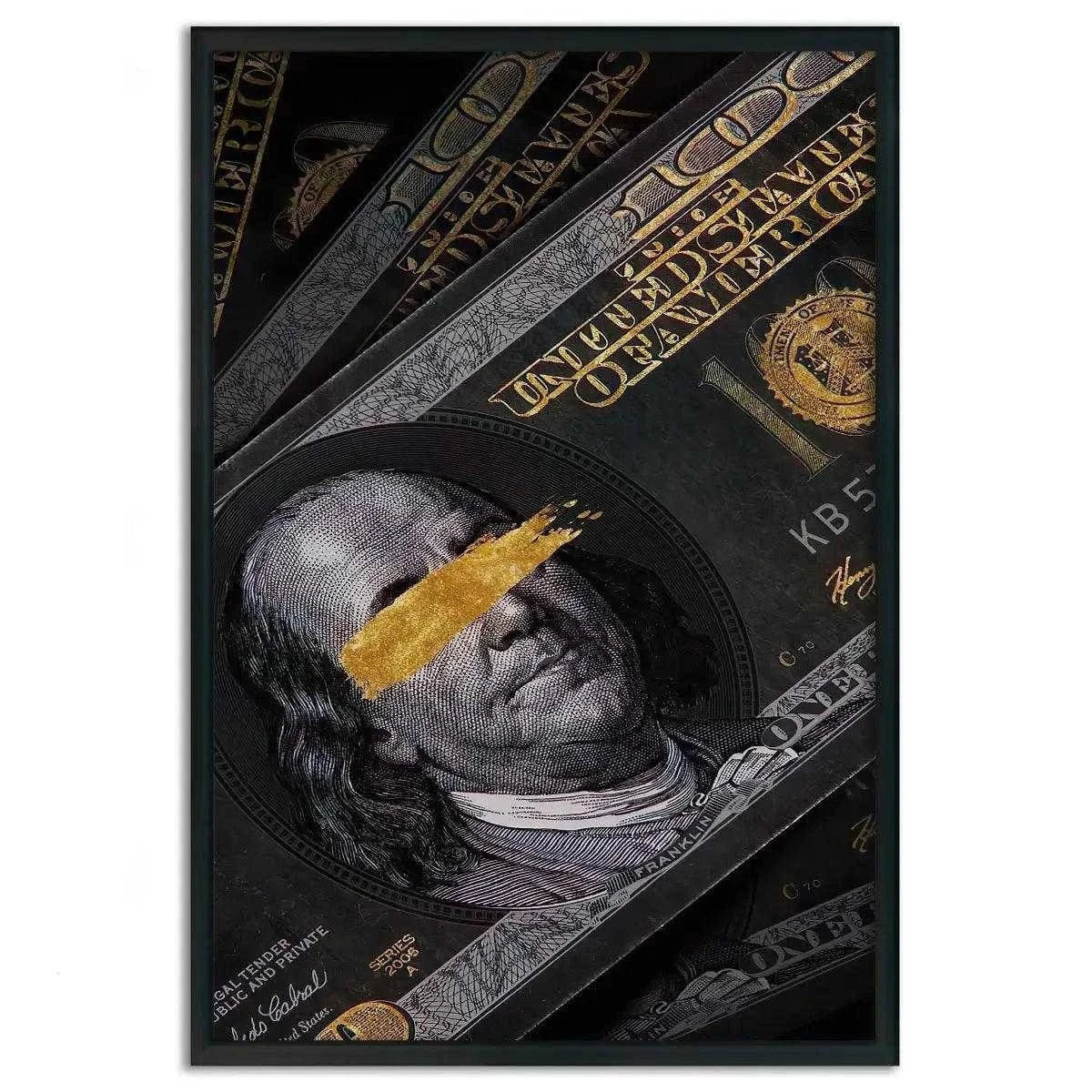 Golden Note - Leinwandbild Luxuriös by SimpleCanvas